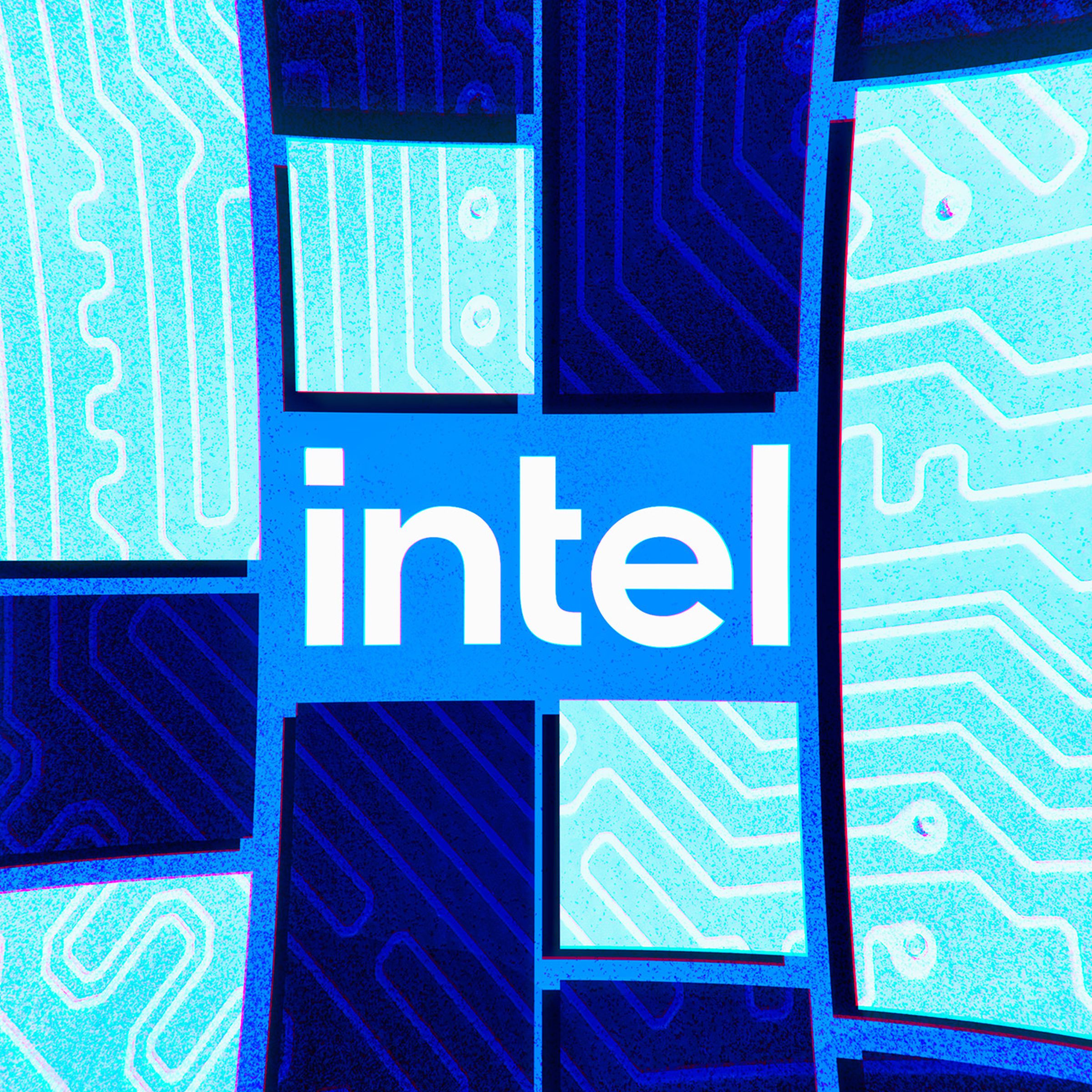 Graphical illustration with Intel branding