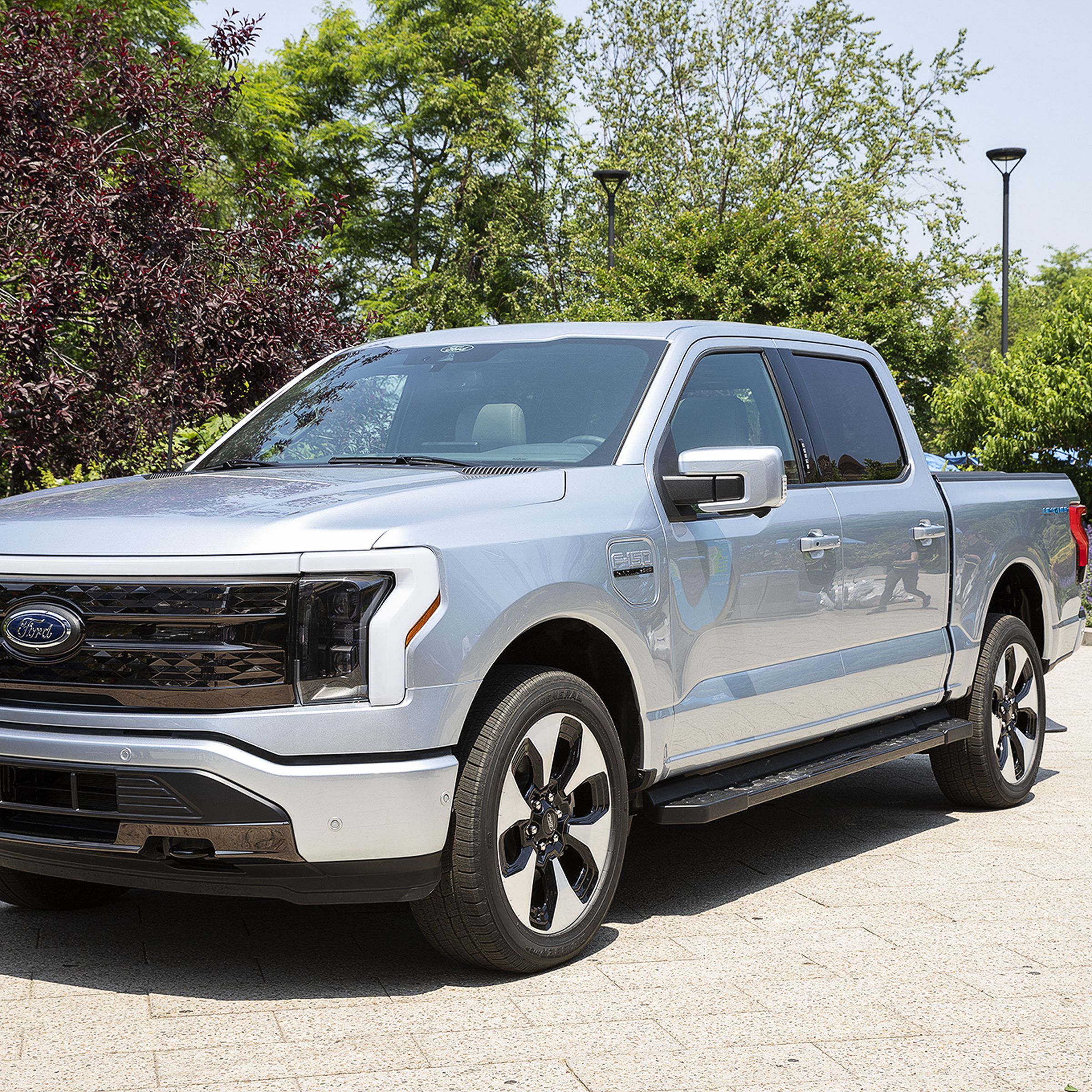 The Ford F-150 Lighting EV parked