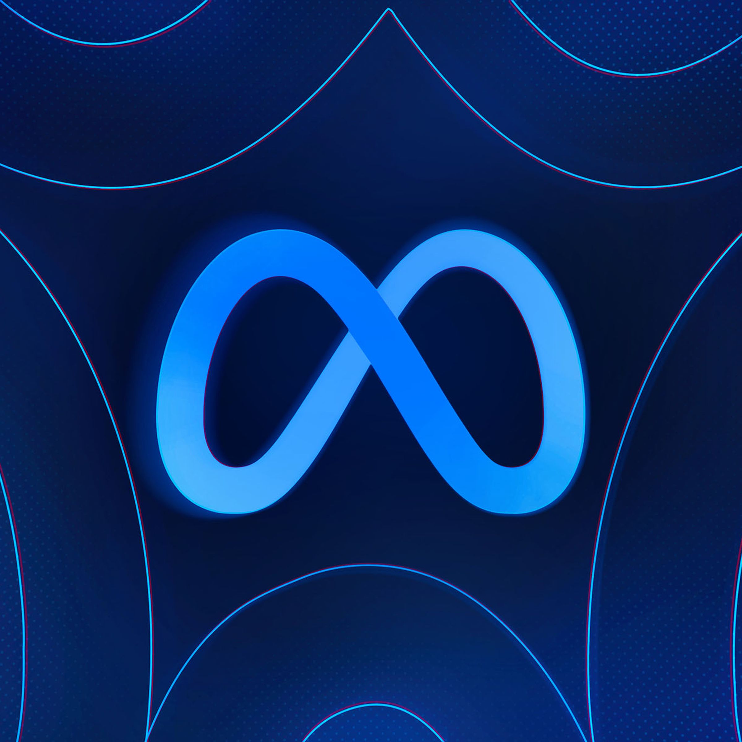 Meta logo on blue background