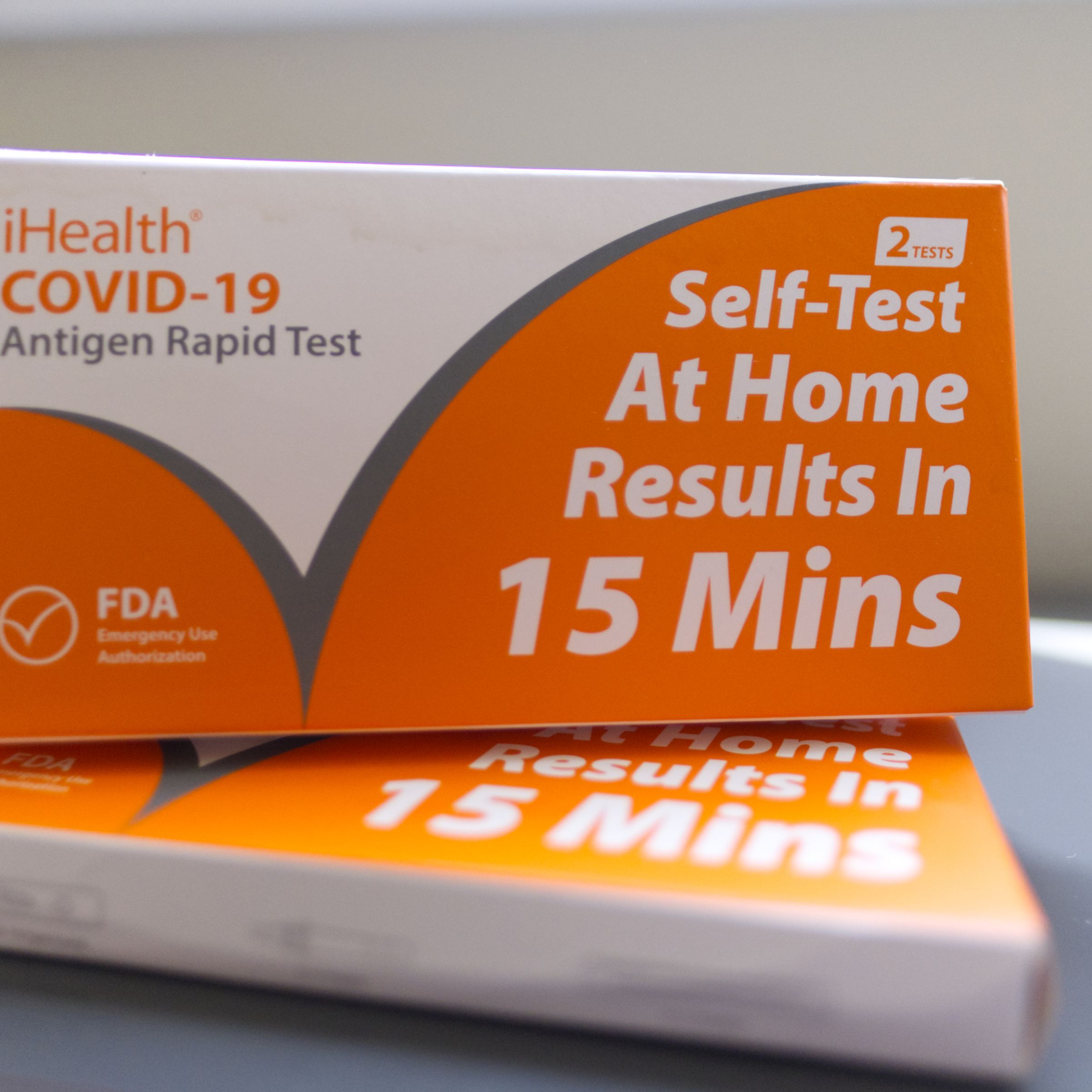 Image of two boxes of covid-19 rapid tests