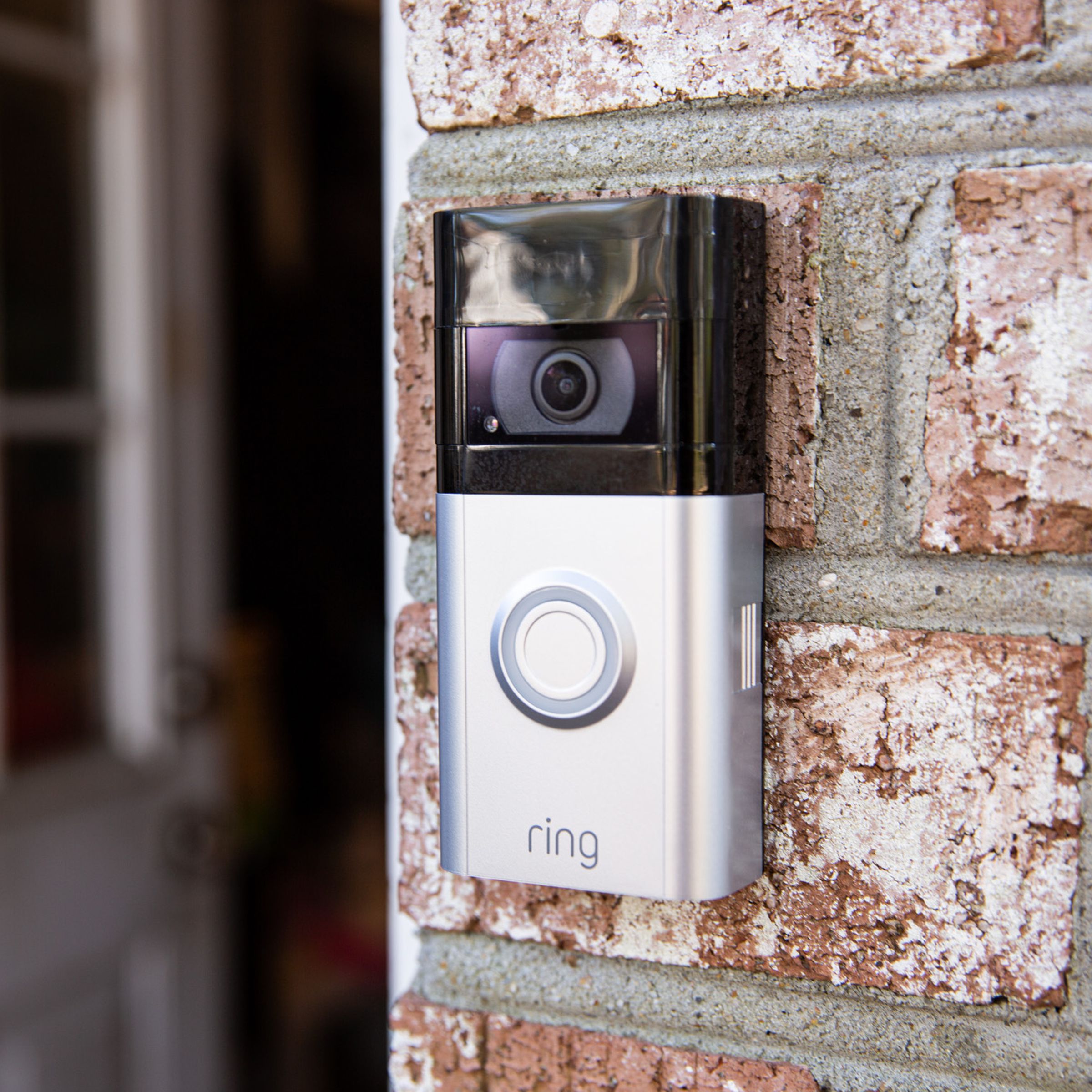Ring Video Doorbell 4 on a brick wall
