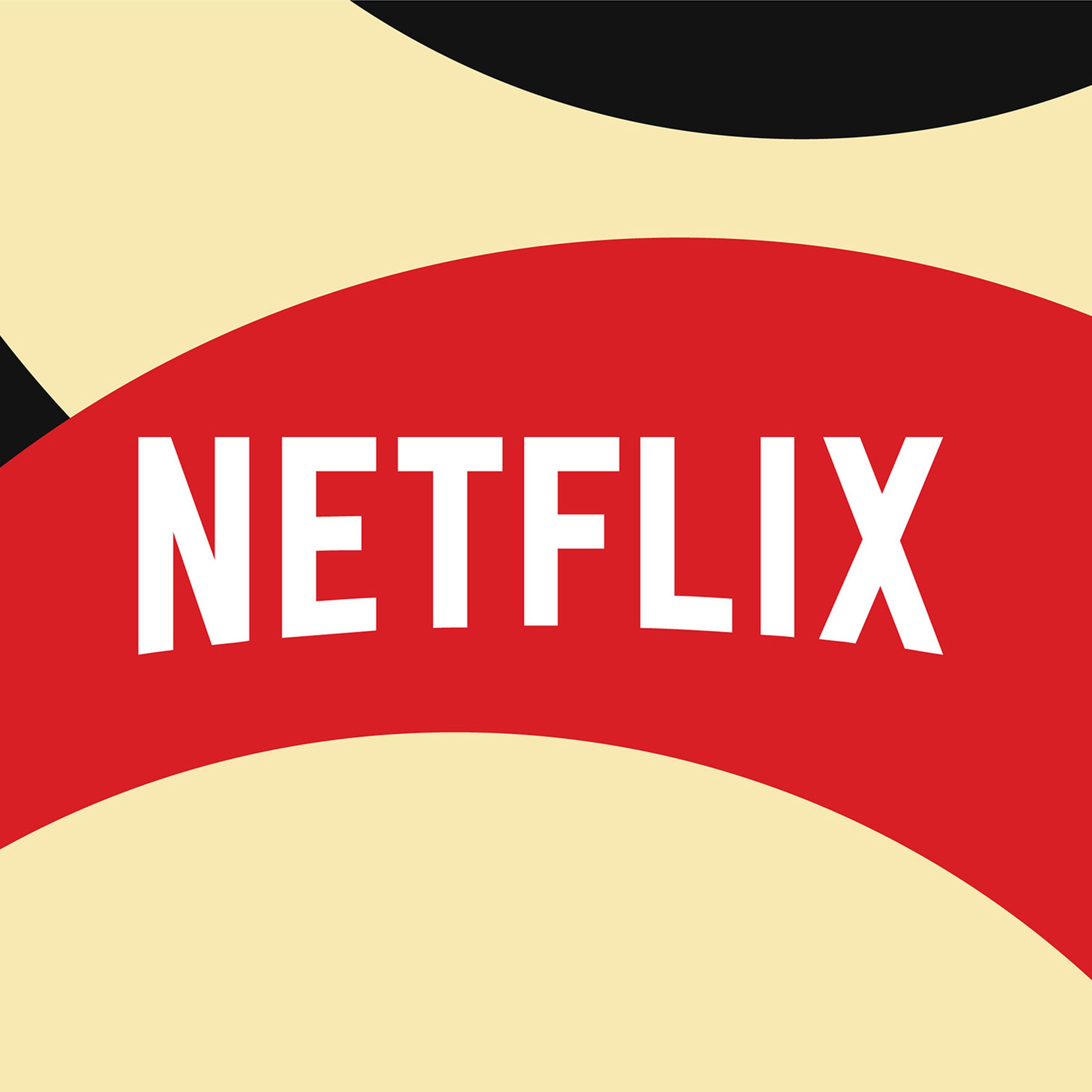 Netflix’s logo on a black and yellow background