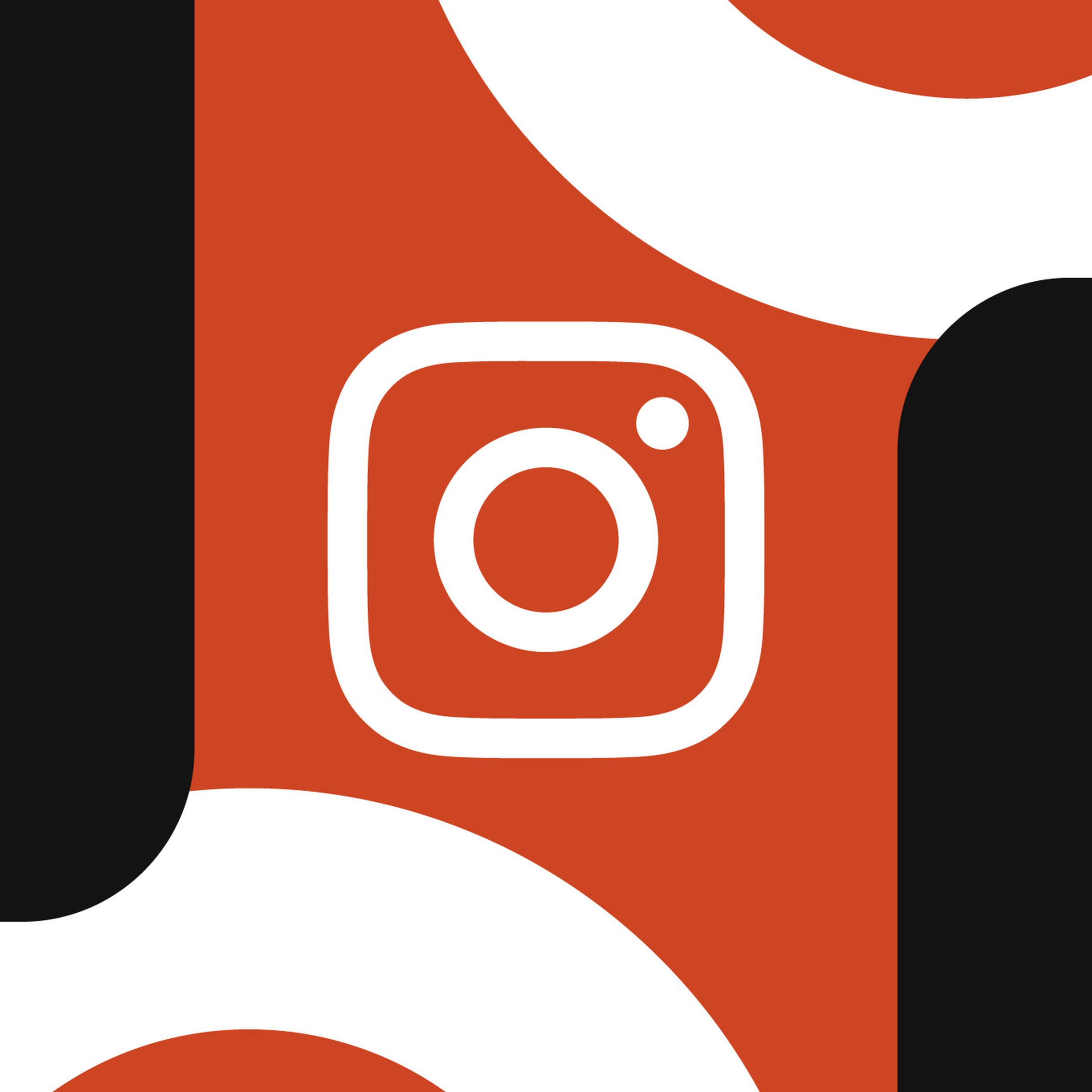 Instagram logo with geometric design background