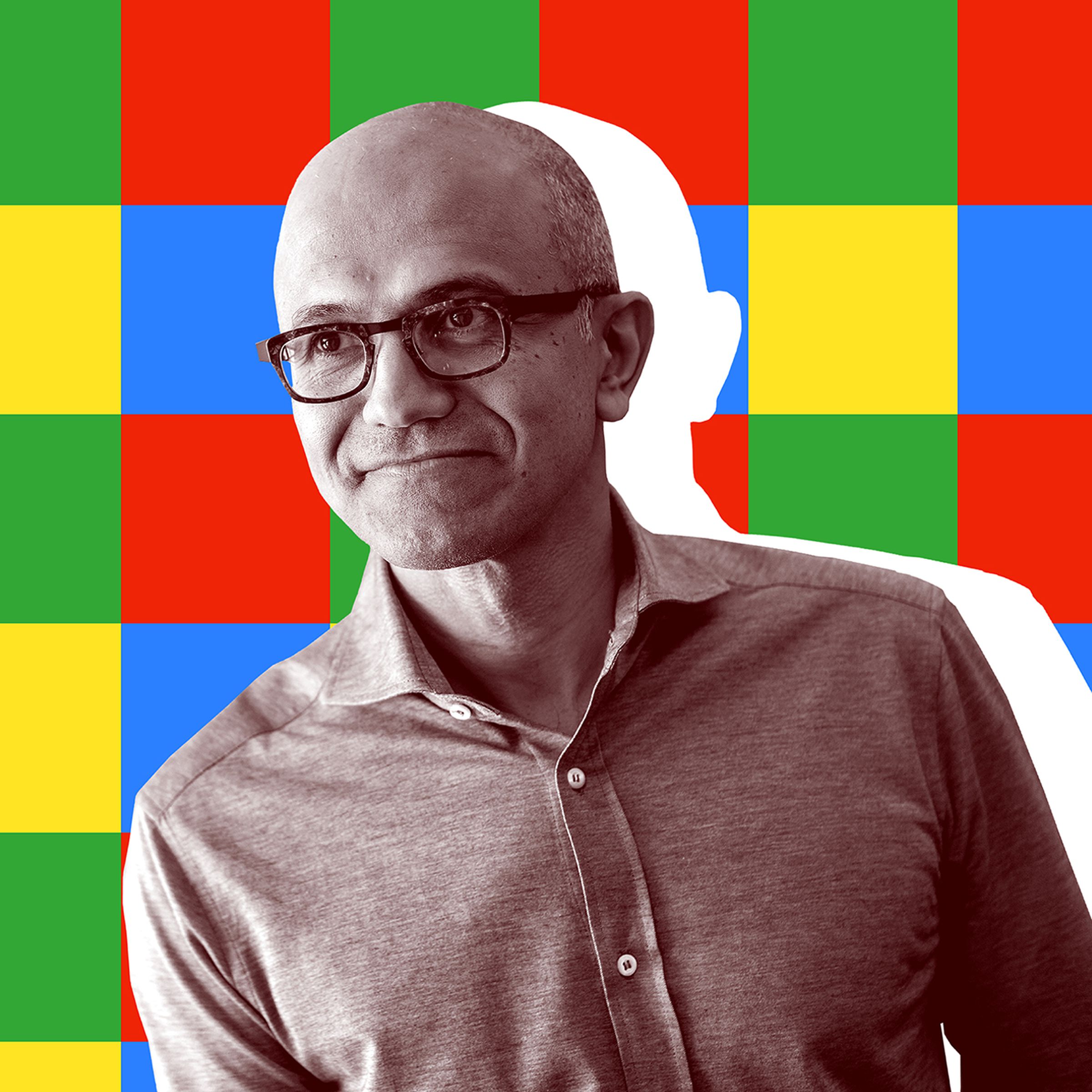 Illustration of Microsoft CEO Satya Nadella