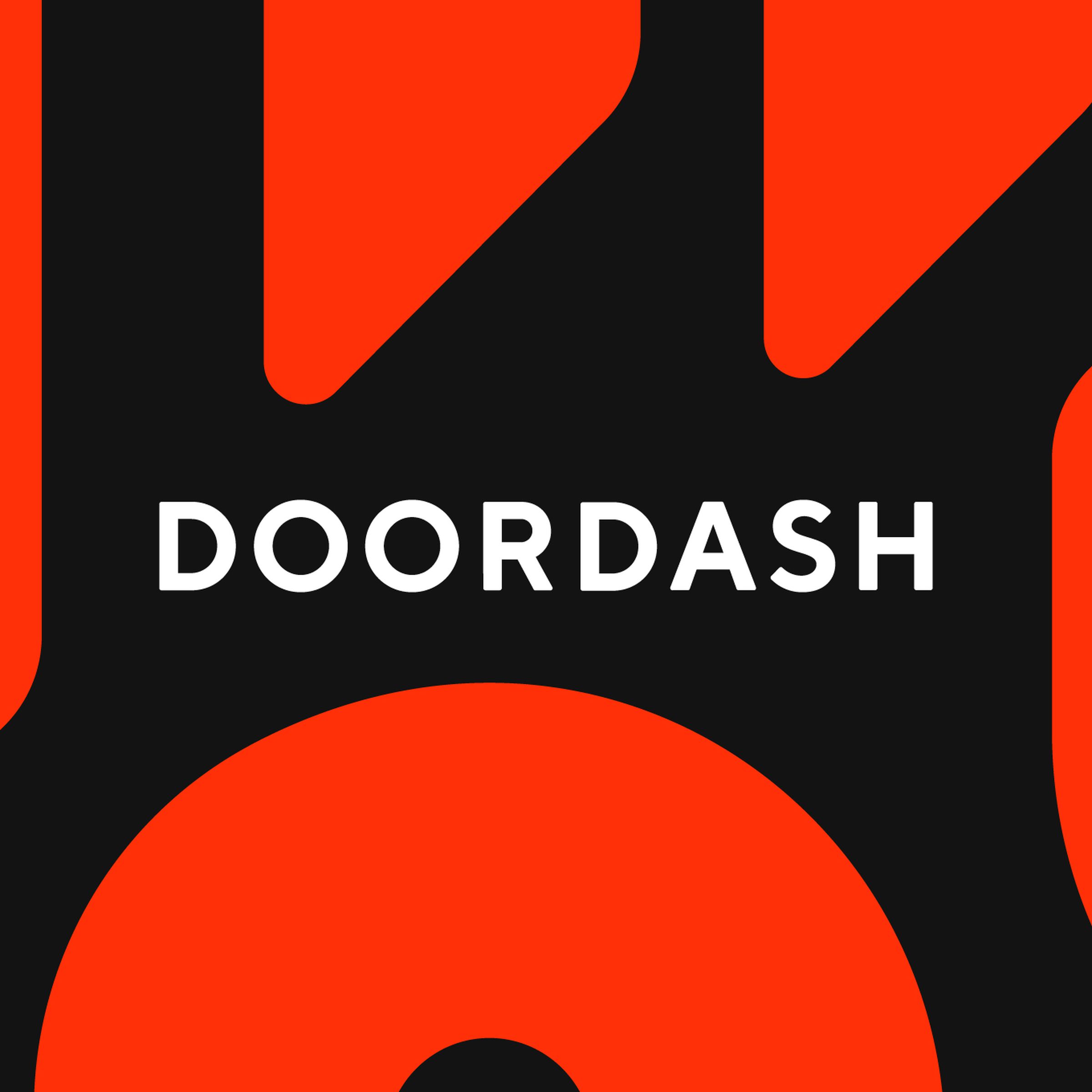 A black and rA black and red vector illustration with the word Doordash.A black and red vector illustration with the word Doordash.ed vector illustration with the word Doordash.