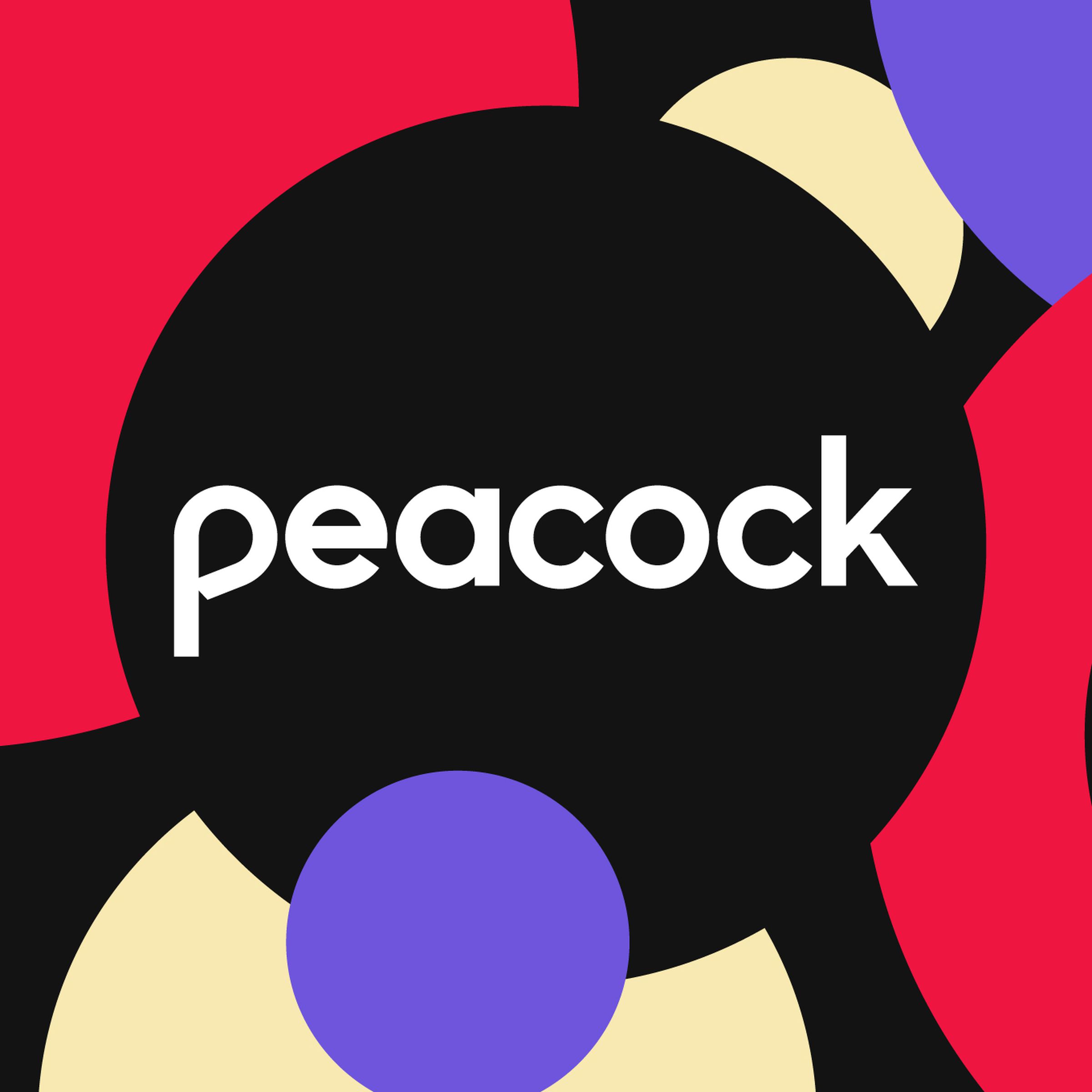 An illustration of the Peacock logo