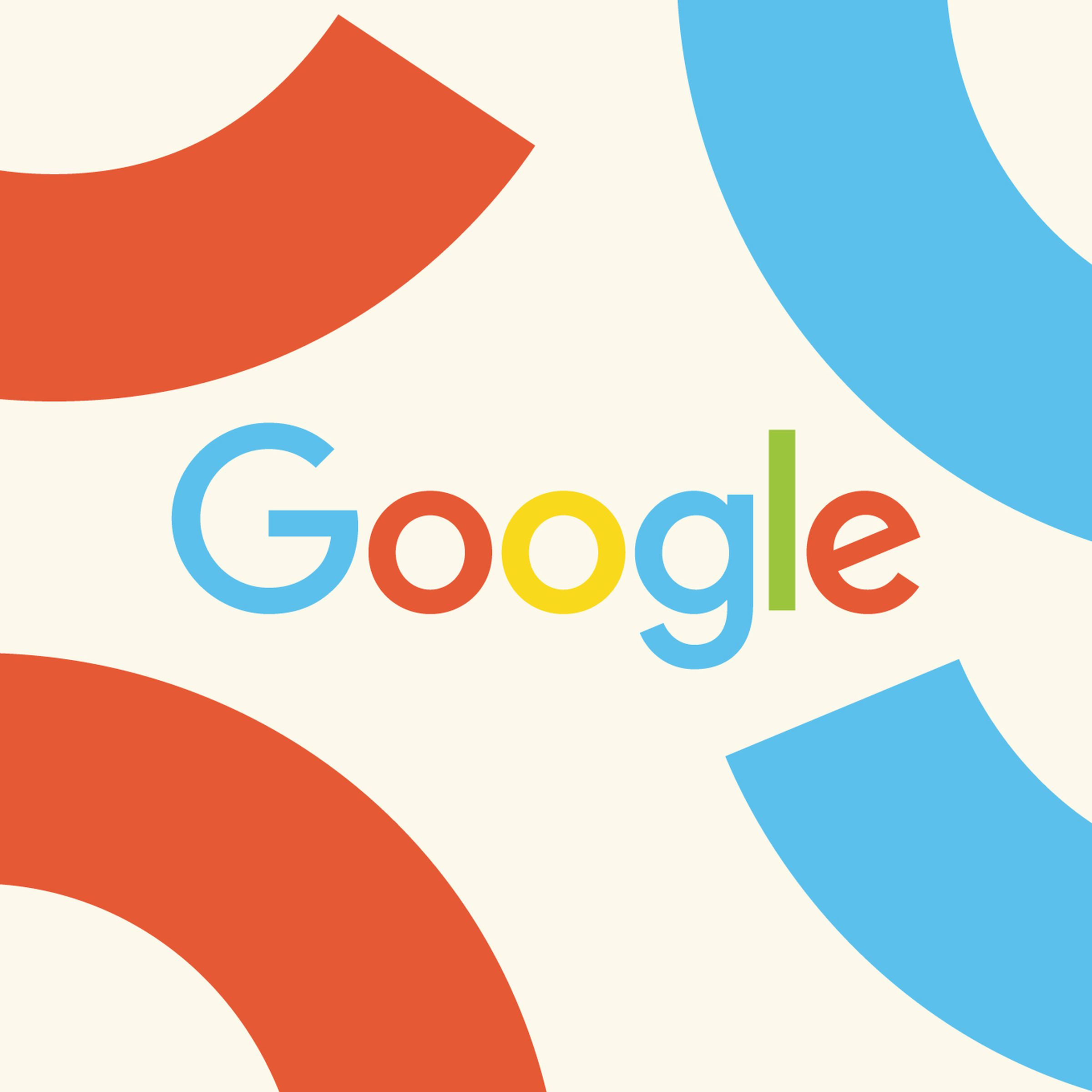 Google logo with colorful shapes