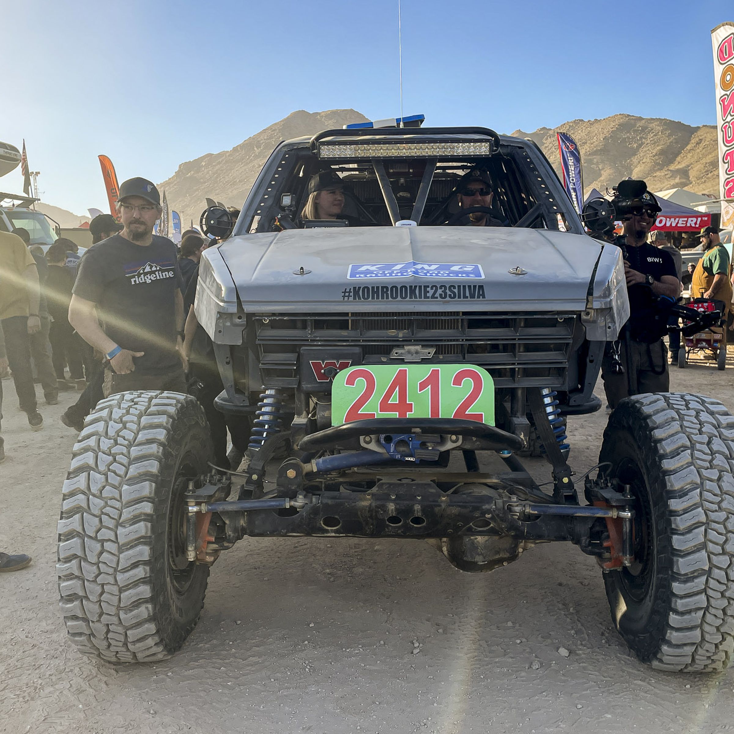 Keith and Melissa Silva’s EV rock crawler at King of the Hammers