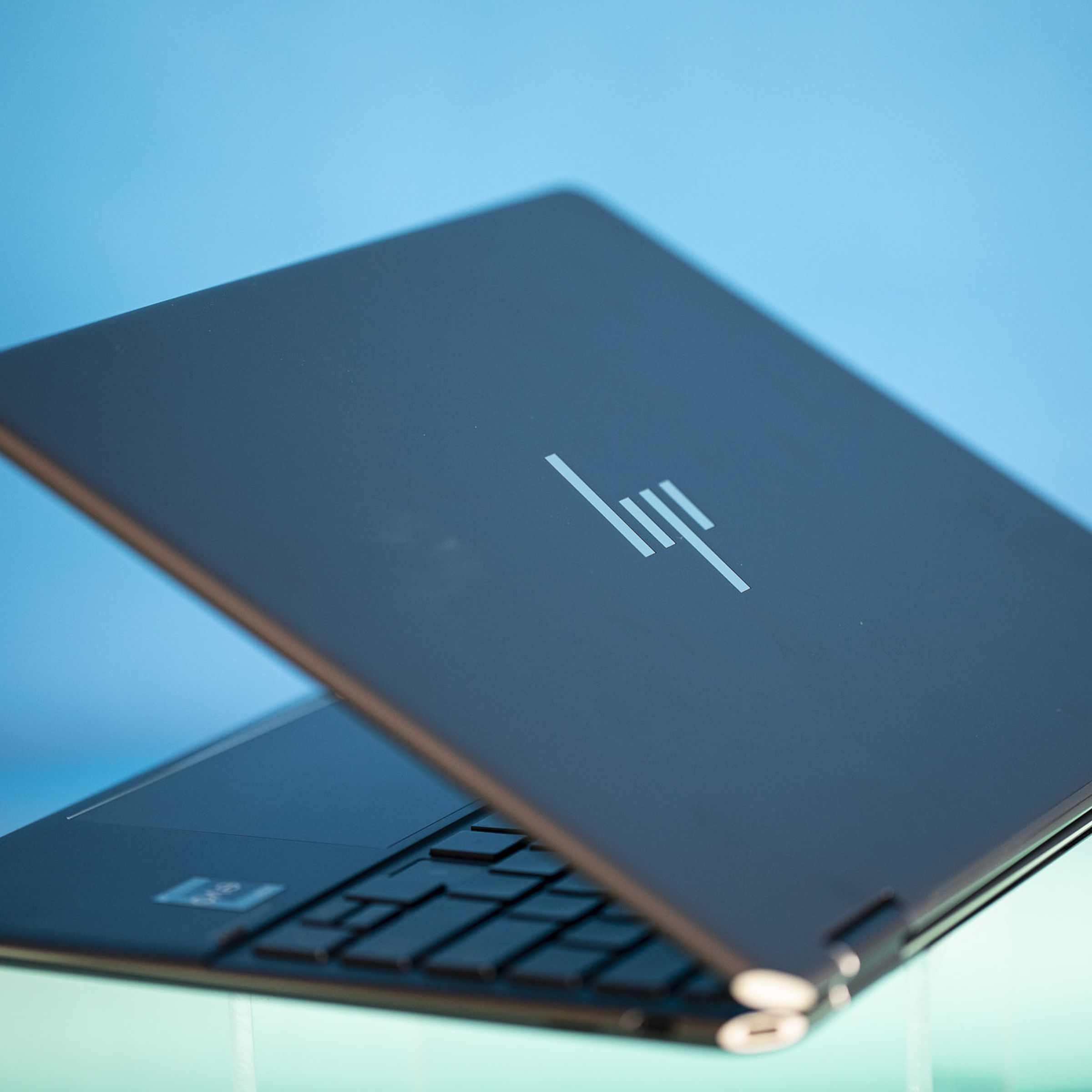 The HP Spectre x360 13.5 half open.