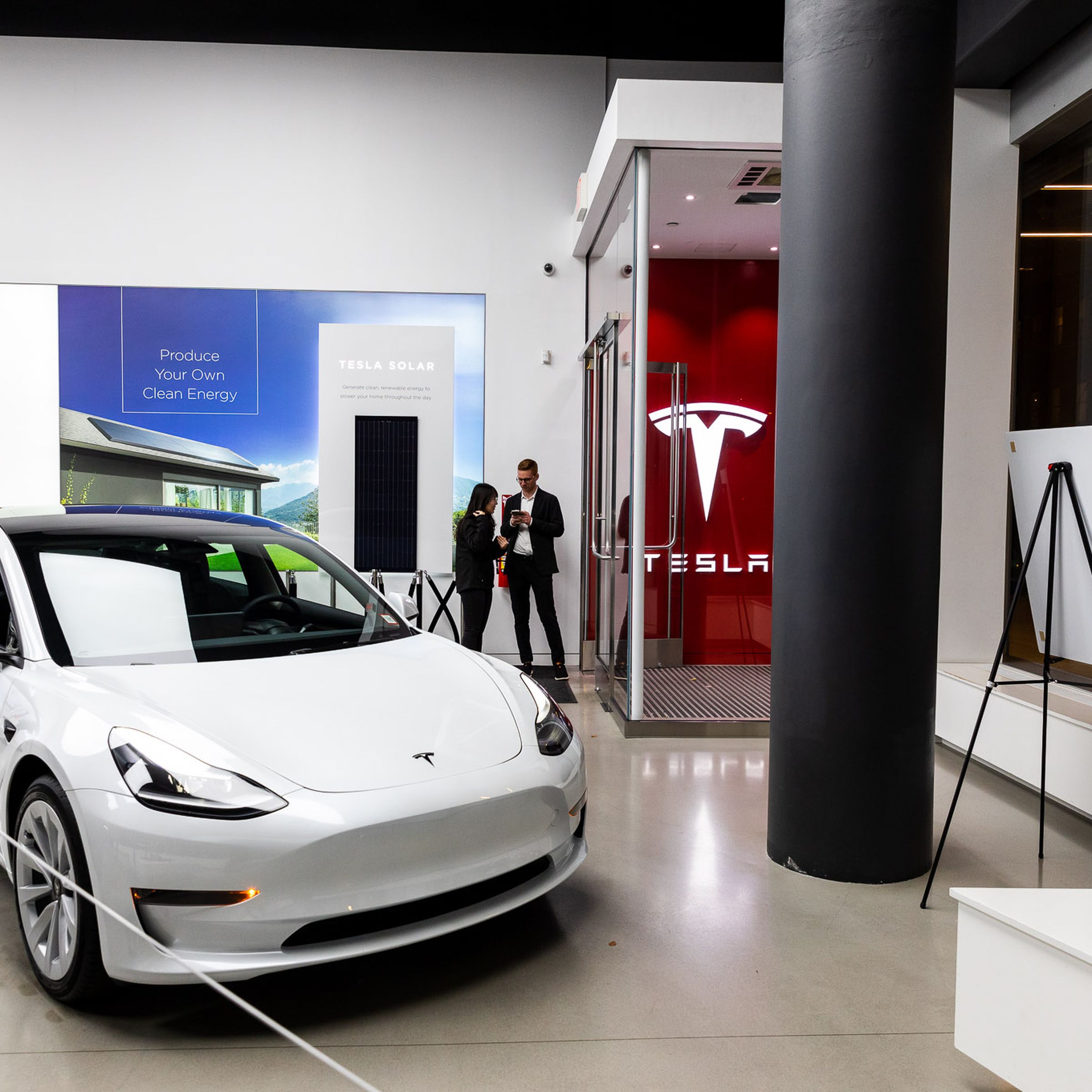 Tesla showroom in NYC
