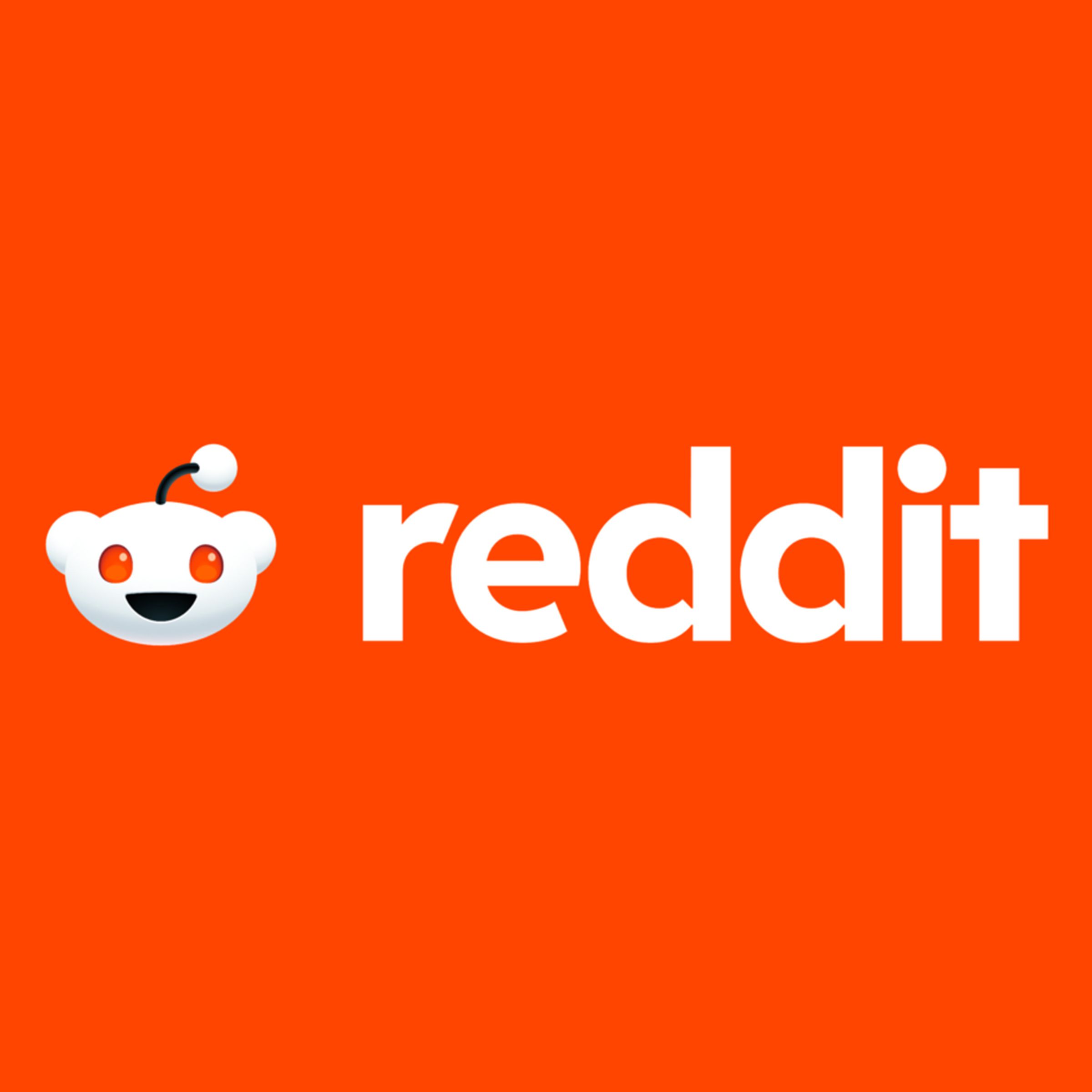 Image of the Reddit logo on a red-orange background.