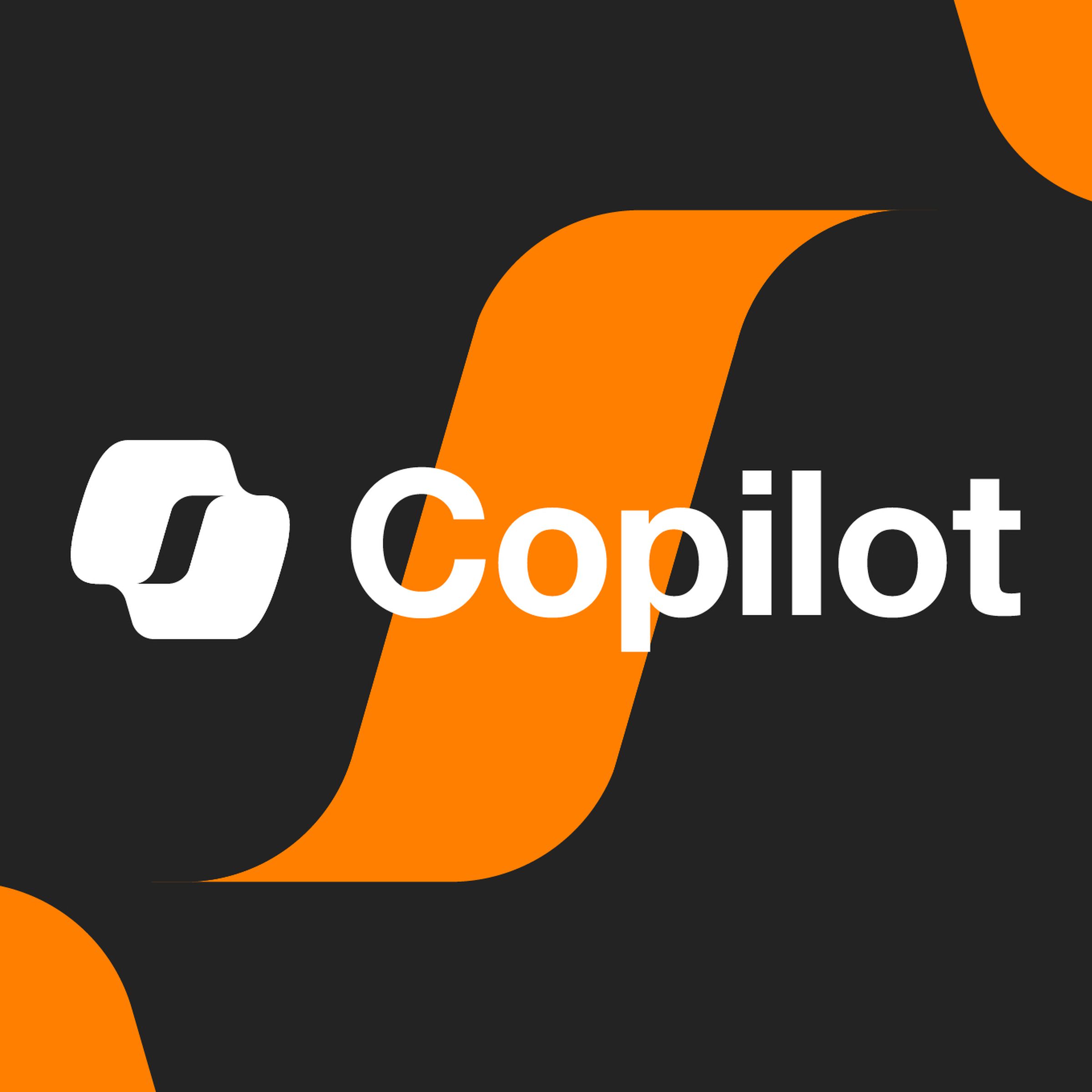 Vector collage of the Microsoft Copilot logo.