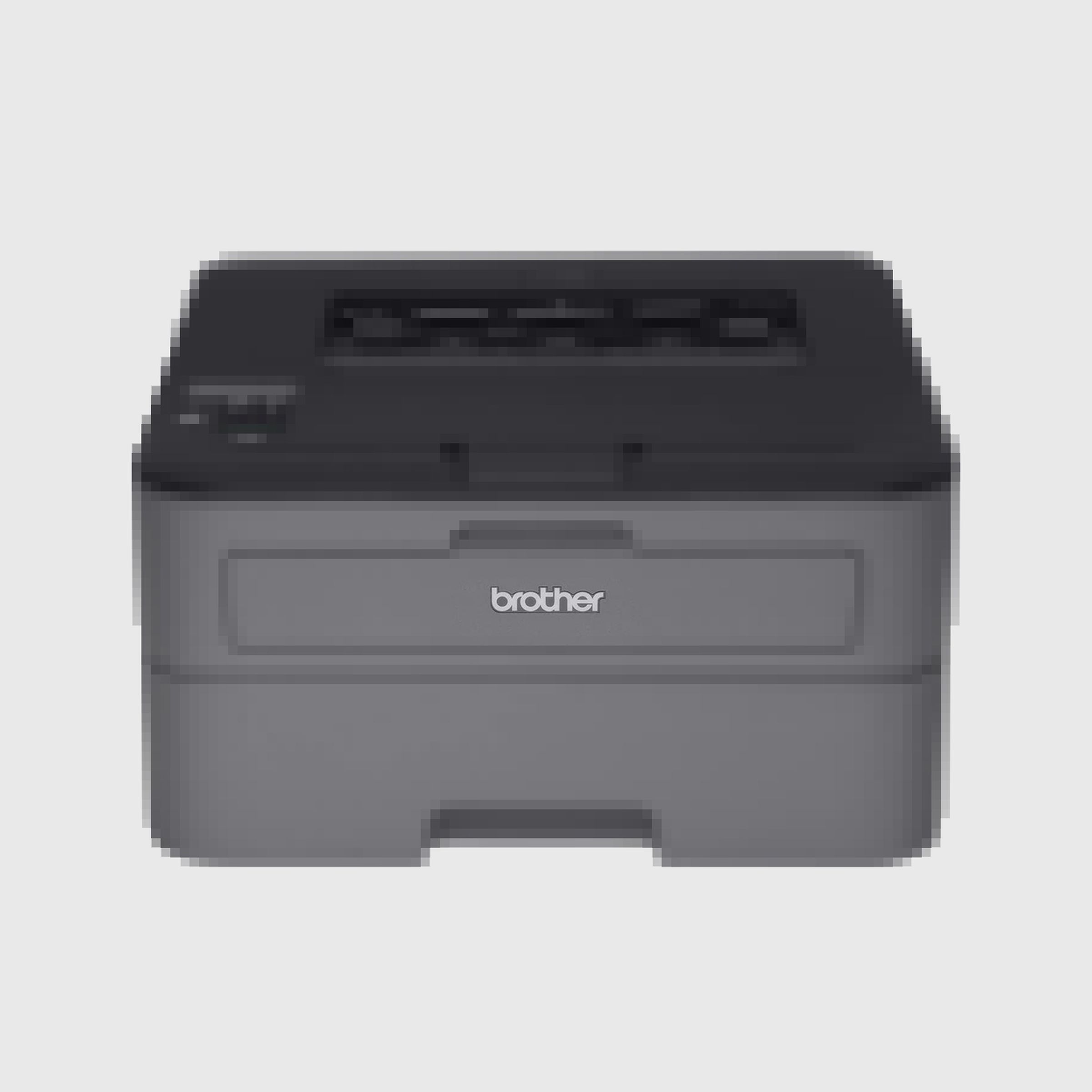 A blurry photo of a Brother laser printer.