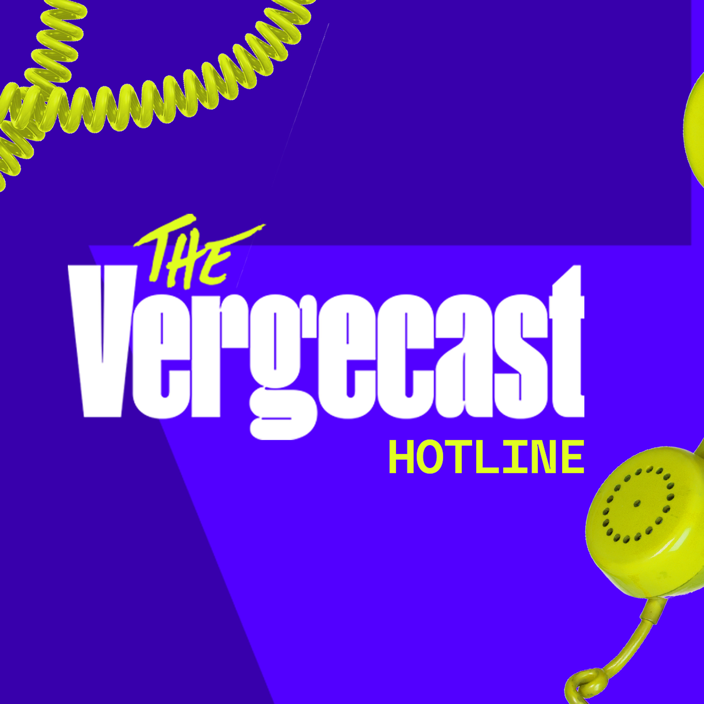 An illustration showing the Vergecast Hotline art.