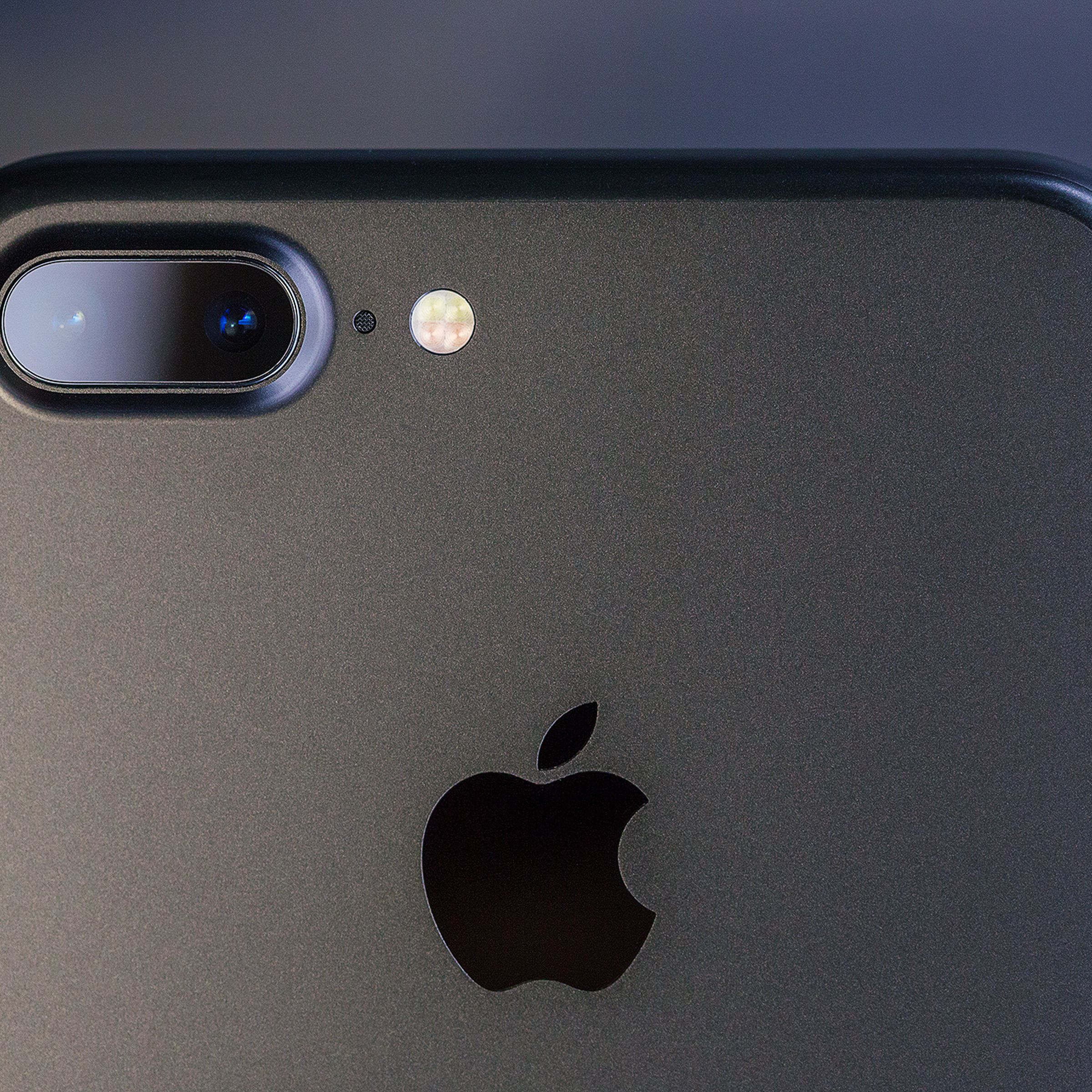 iPhone 7 Plus rear closeup showing two camera module