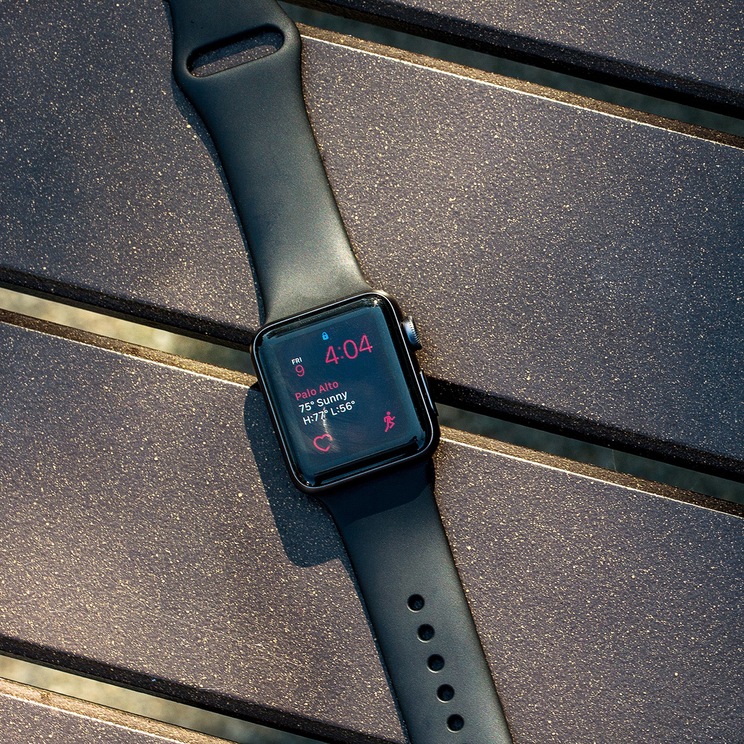 An Apple Watch running WatchOS 3