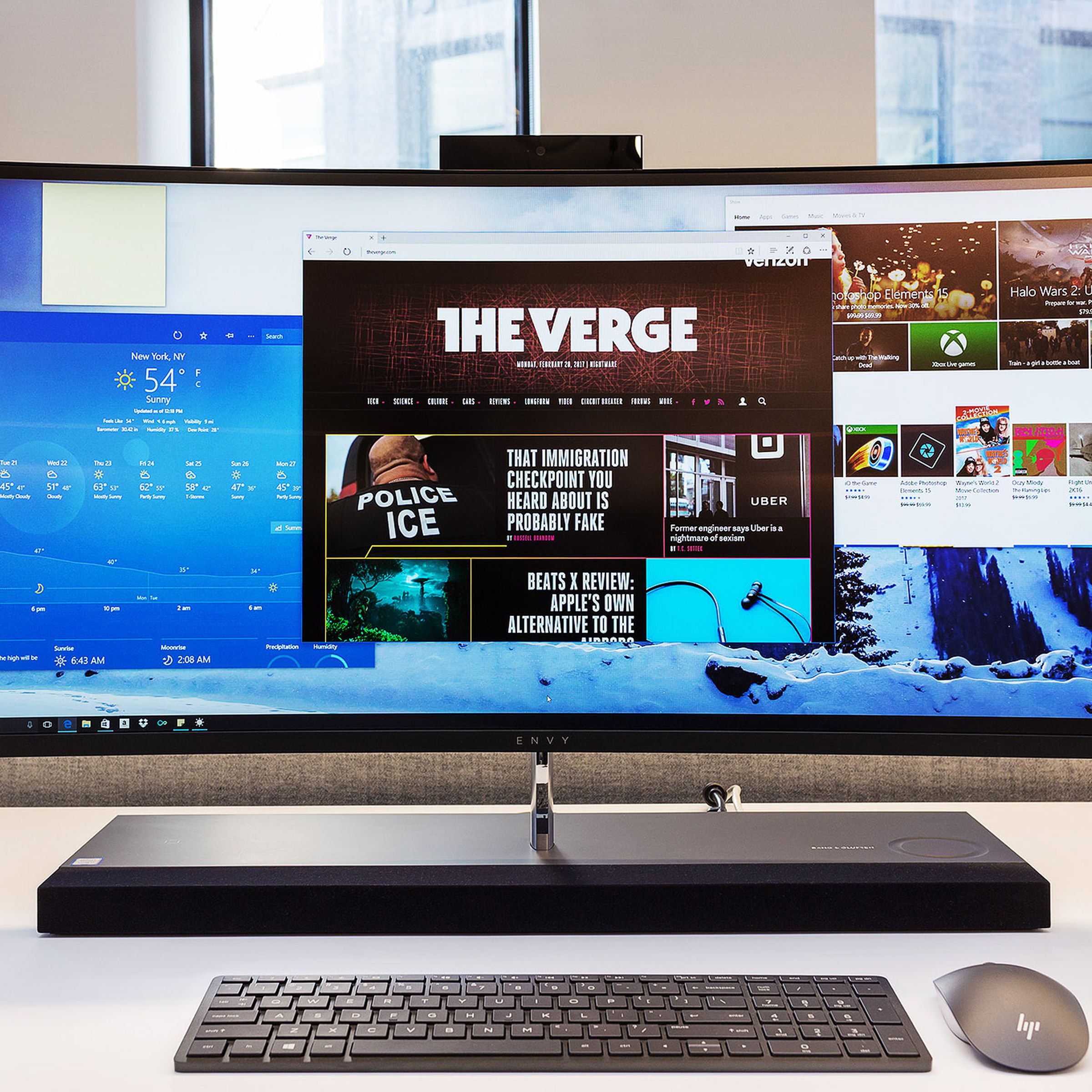 the hp envy curved all in one