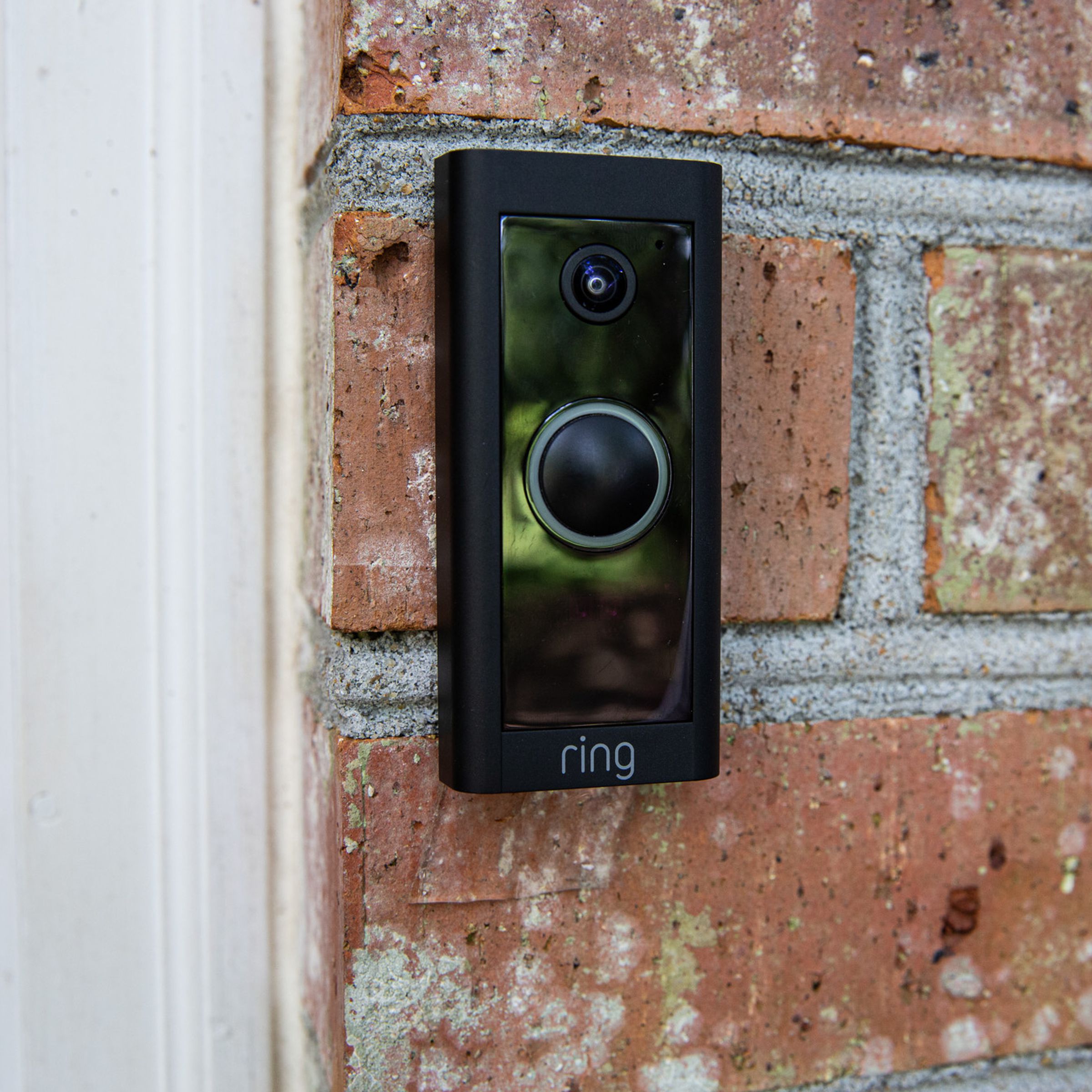 An image showing a Ring doorbell on a house