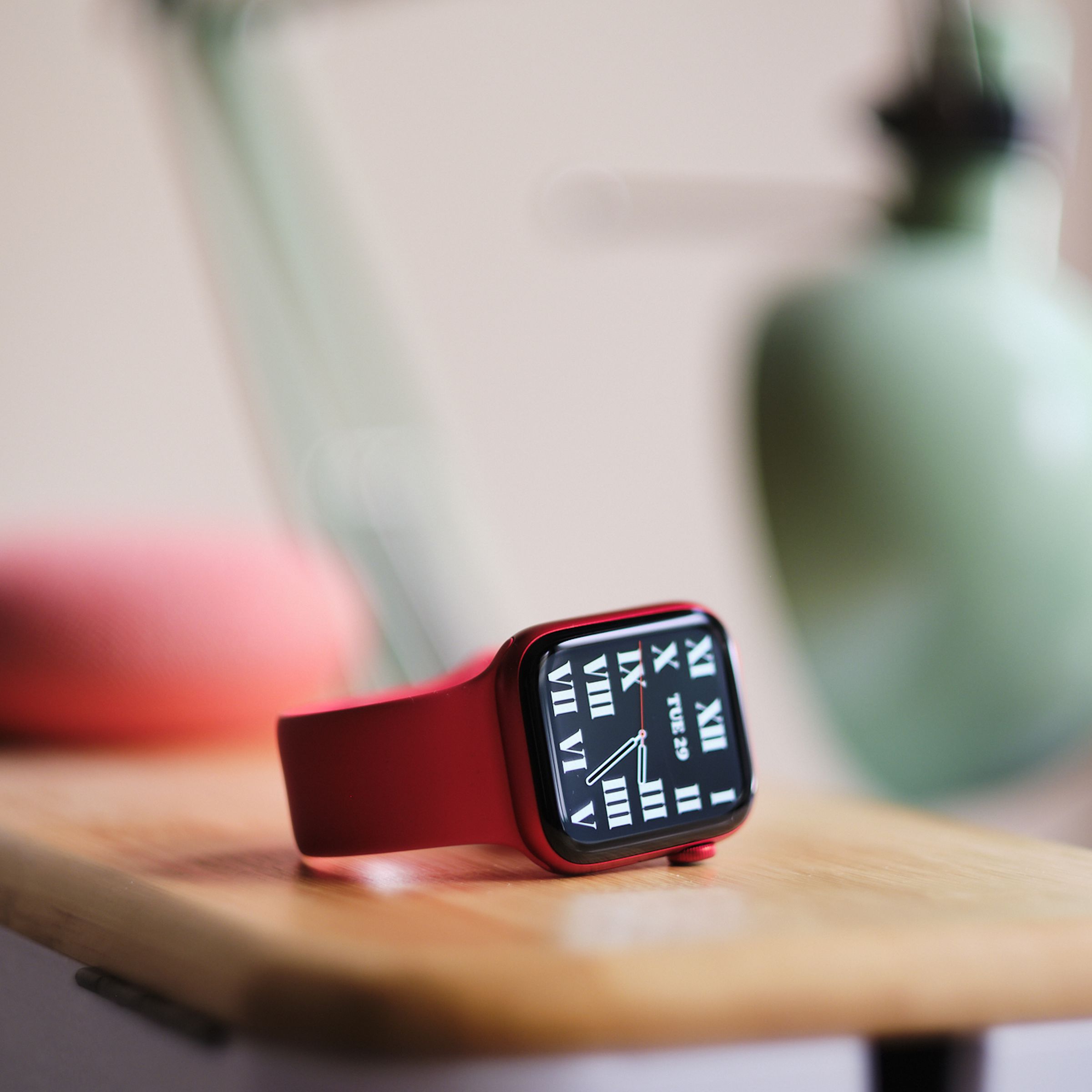 The Apple Watch Series 6, in Product Red