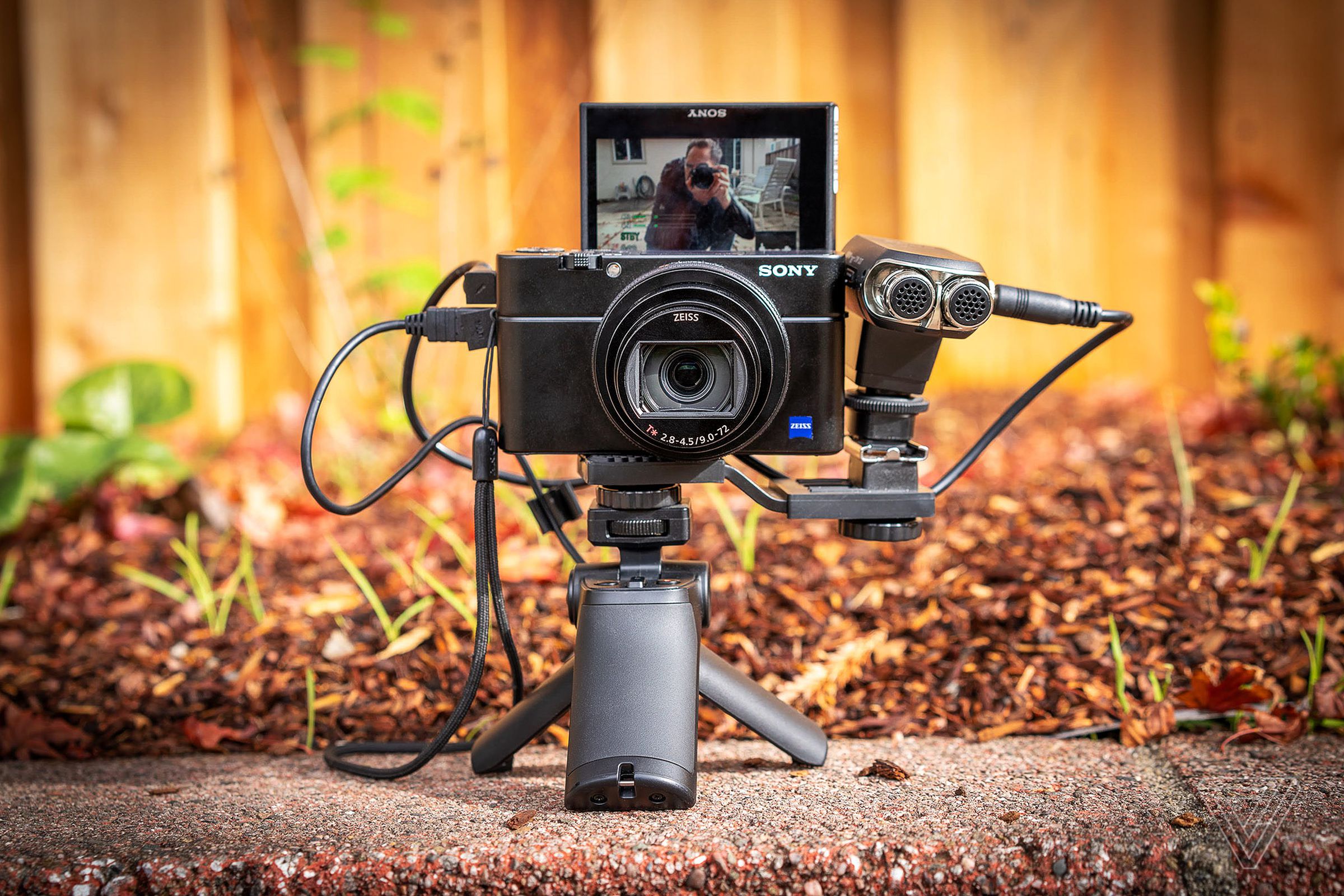 The RX100 Mark VII finally includes a mic jack and a 180-degree flipping screen, but it lacks a shoe to hold the mic and headphone jack to monitor audio.