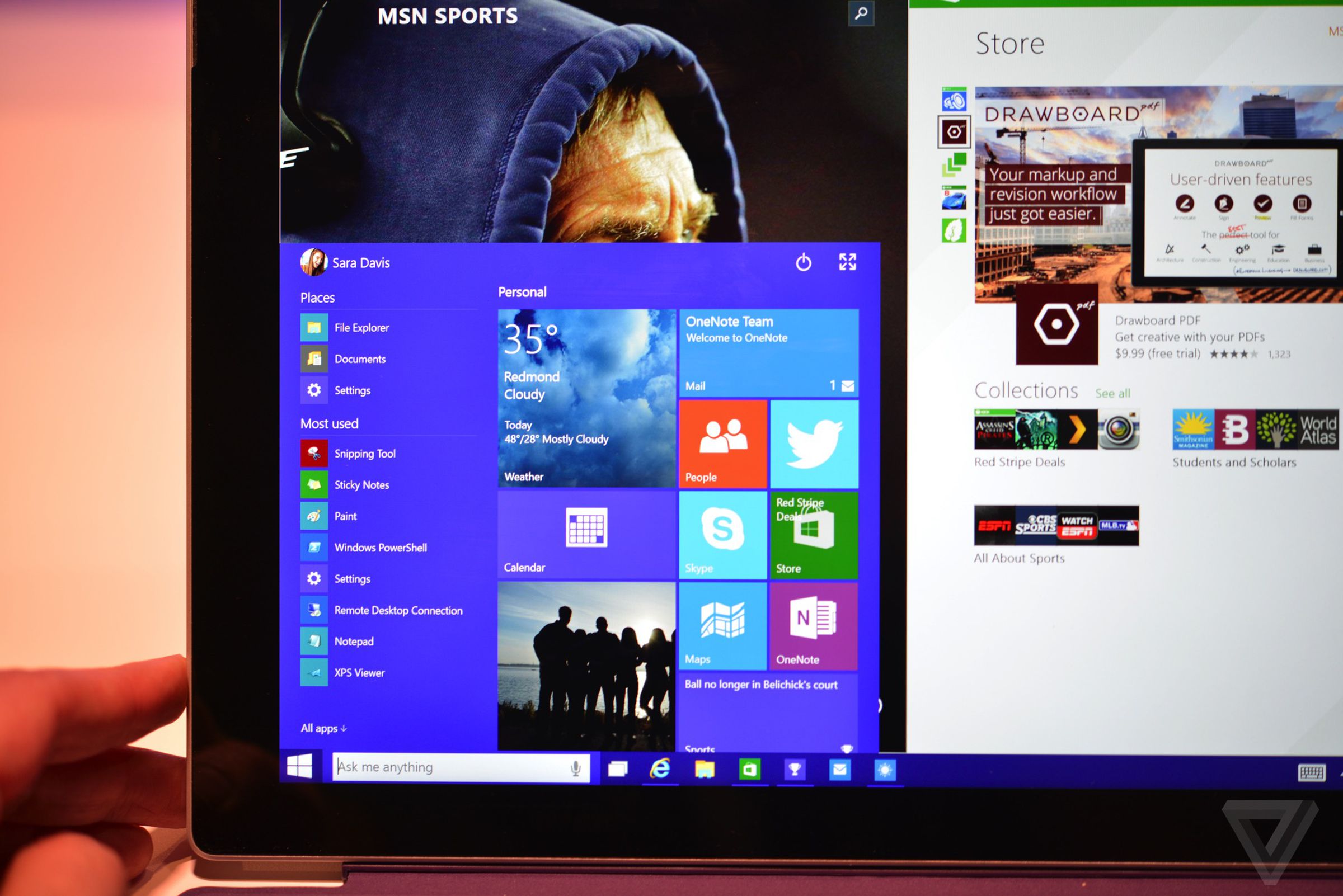Windows 10 tablet hands on photos