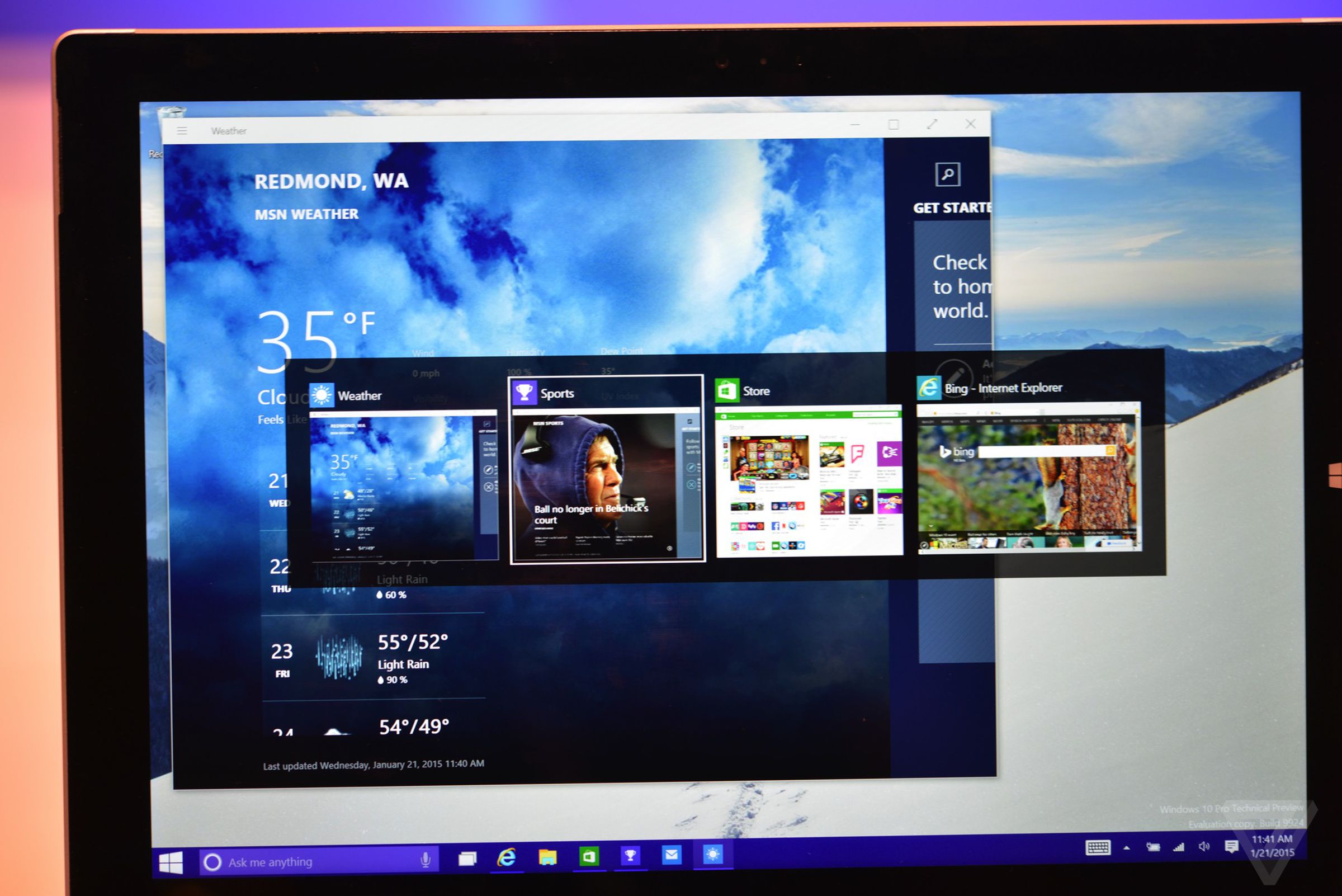 Windows 10 tablet hands on photos