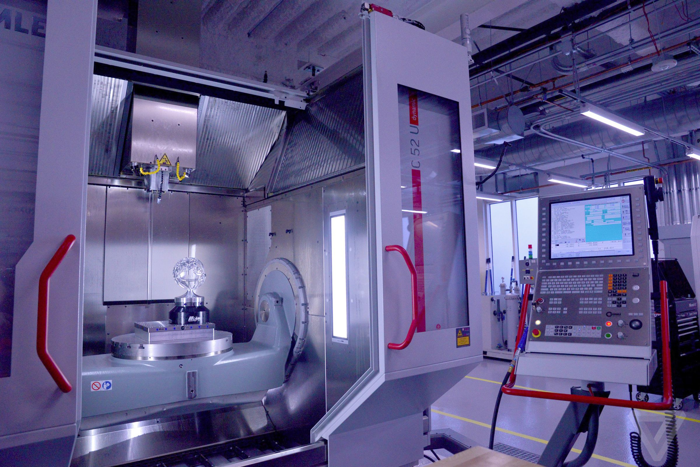 A 5-axis vertical milling machine at Facebook's Area 404. 