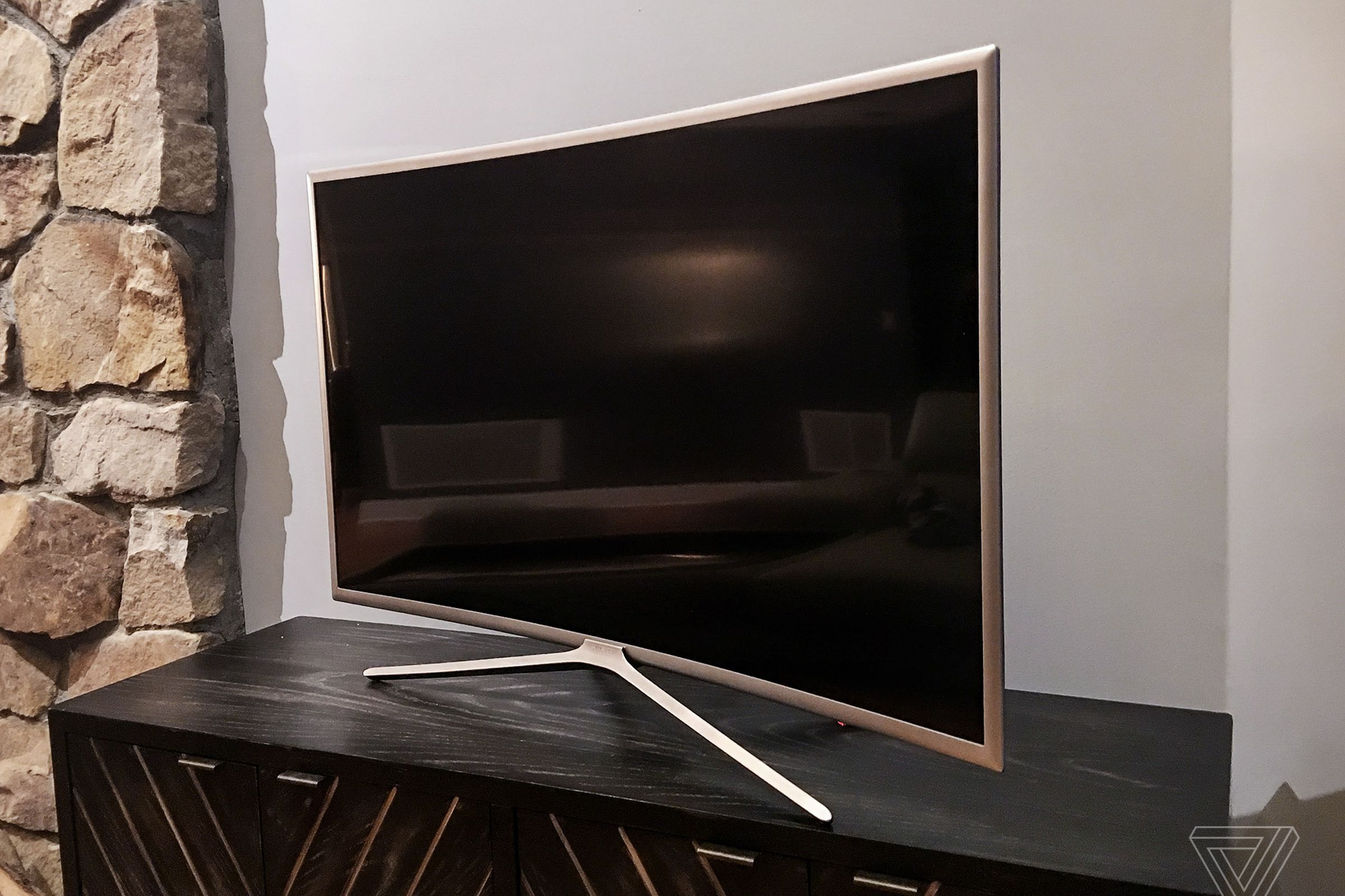 A photo of our terrible Samsung 6-Series TV