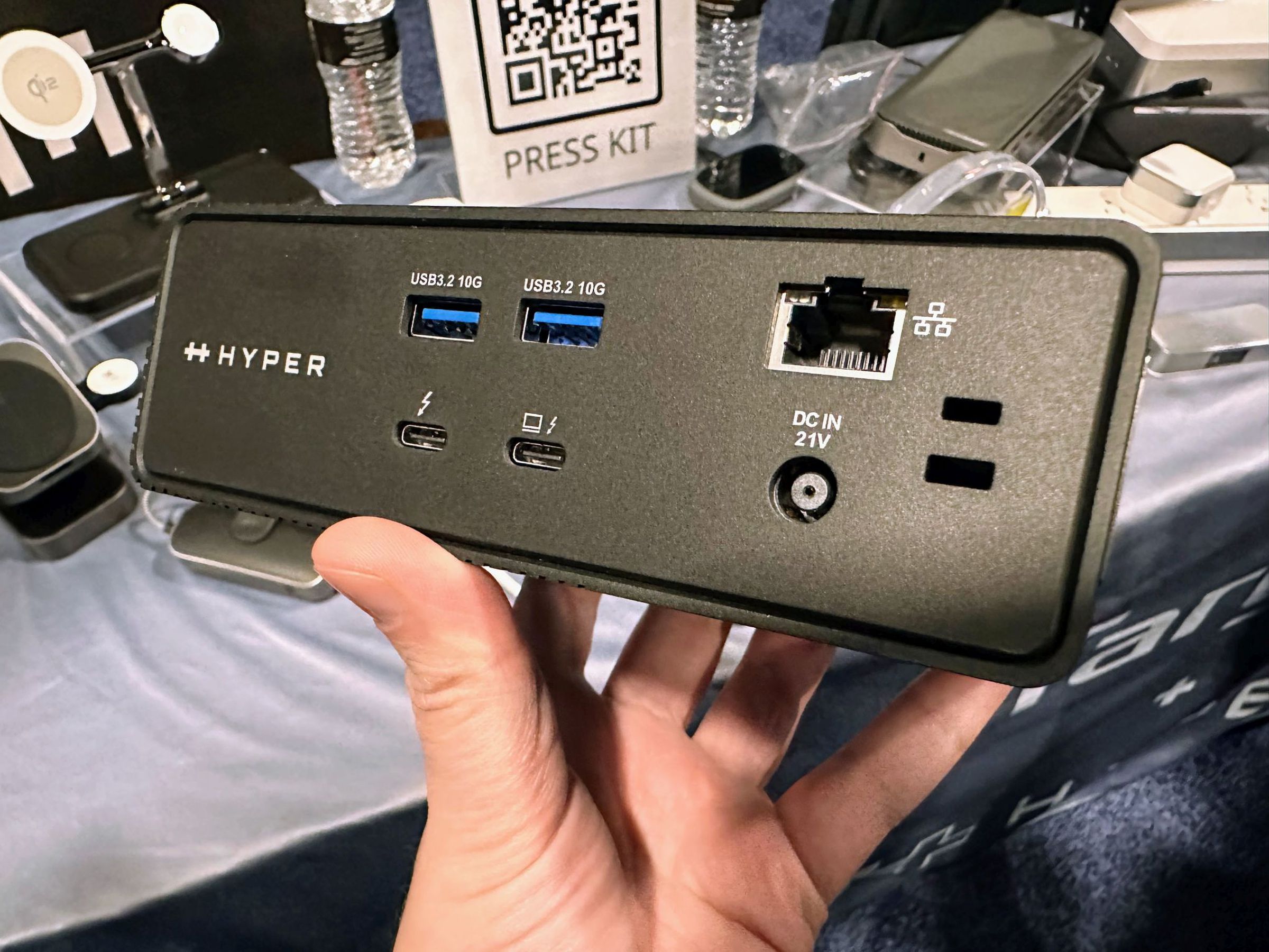 <a href="https://www.hypershop.com/products/hyperdrive-next-thunderbolt-5-dock'"><em>Hyper’s Next Thunderbolt 5 Dock</em></a> appears to be $400. It’s got up to 120Gbps data speeds as well and also has room for an NVMe SSD inside.