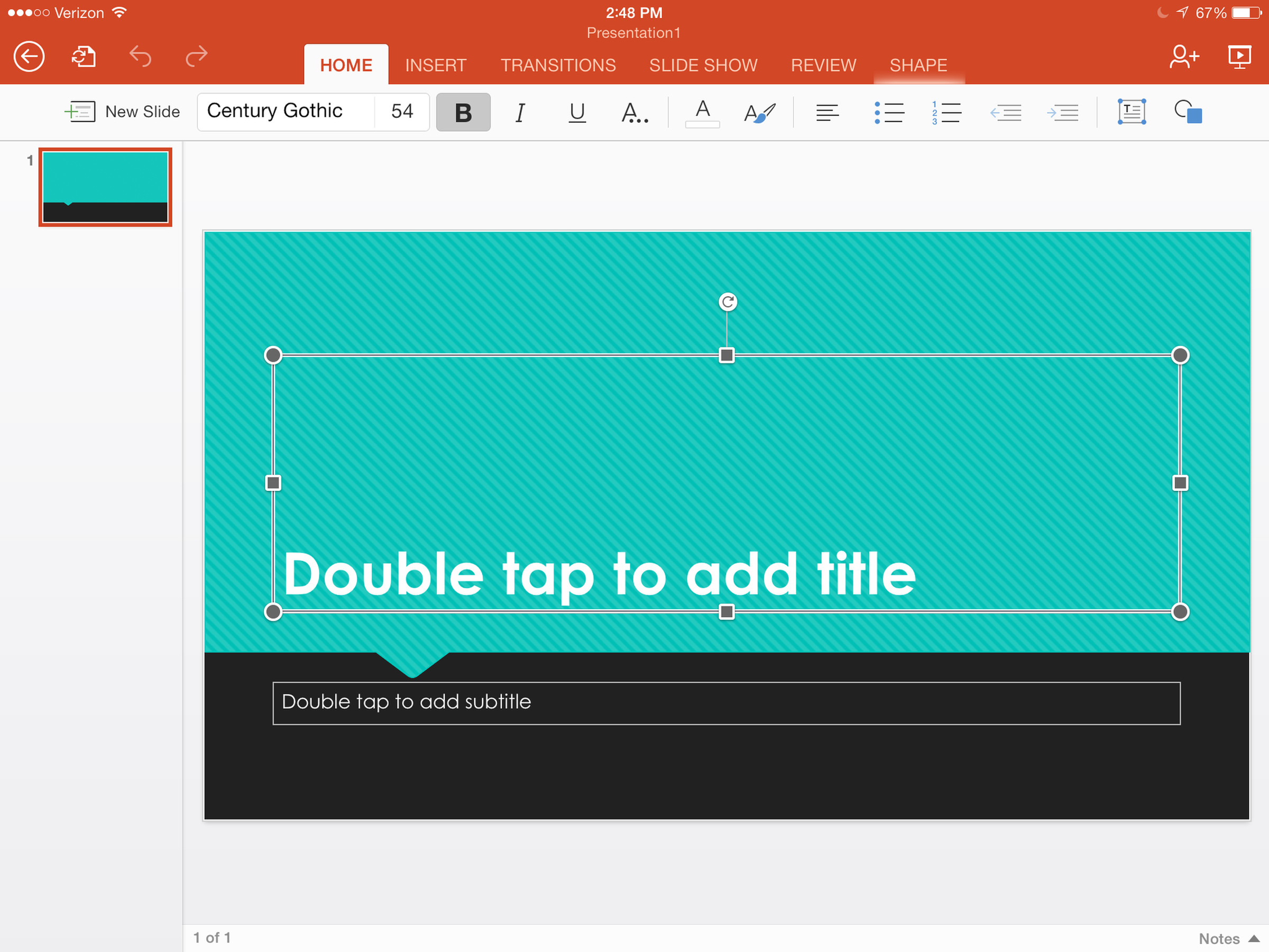 Office for iPad screenshots