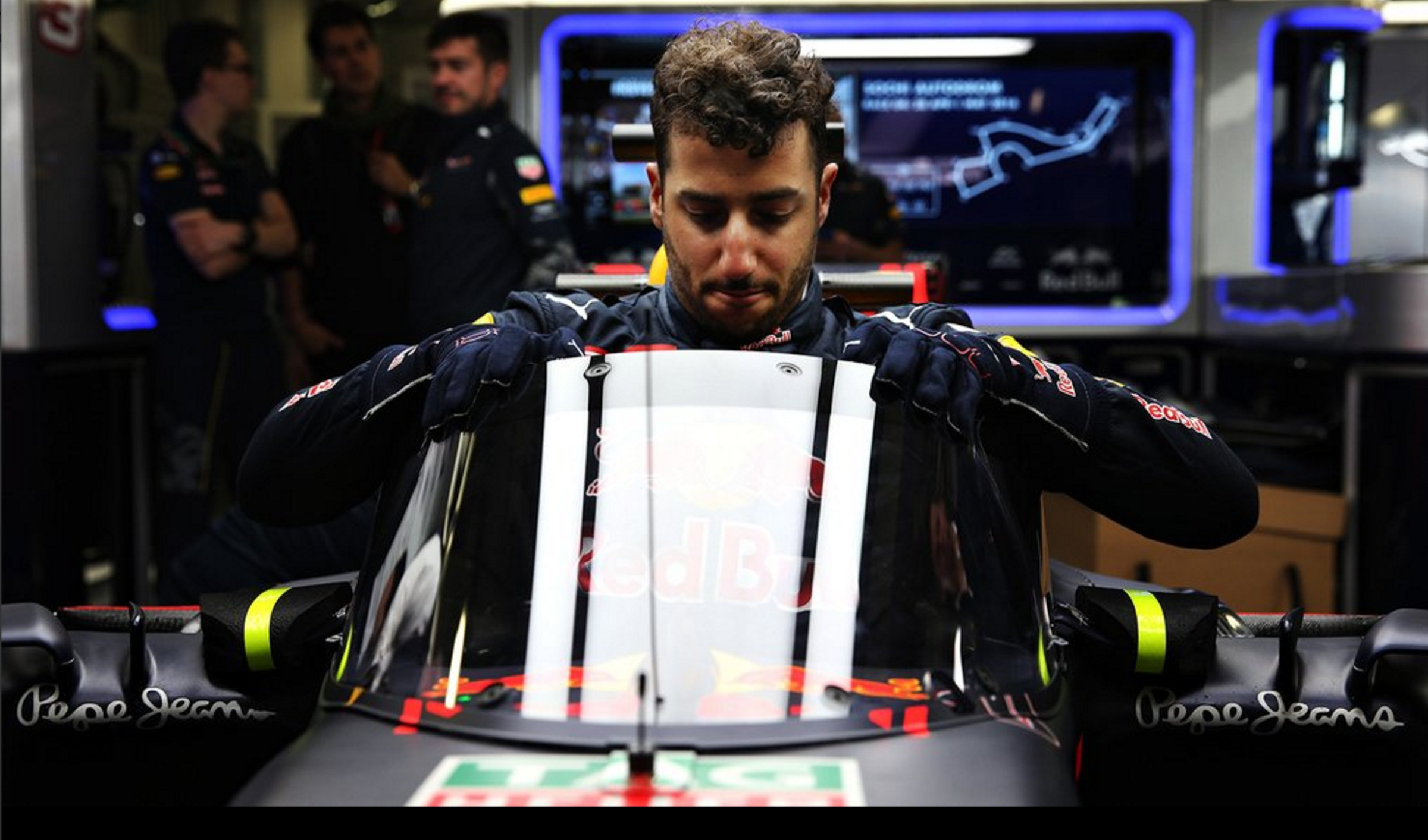 Red Bull racing's aeroscreen in photos