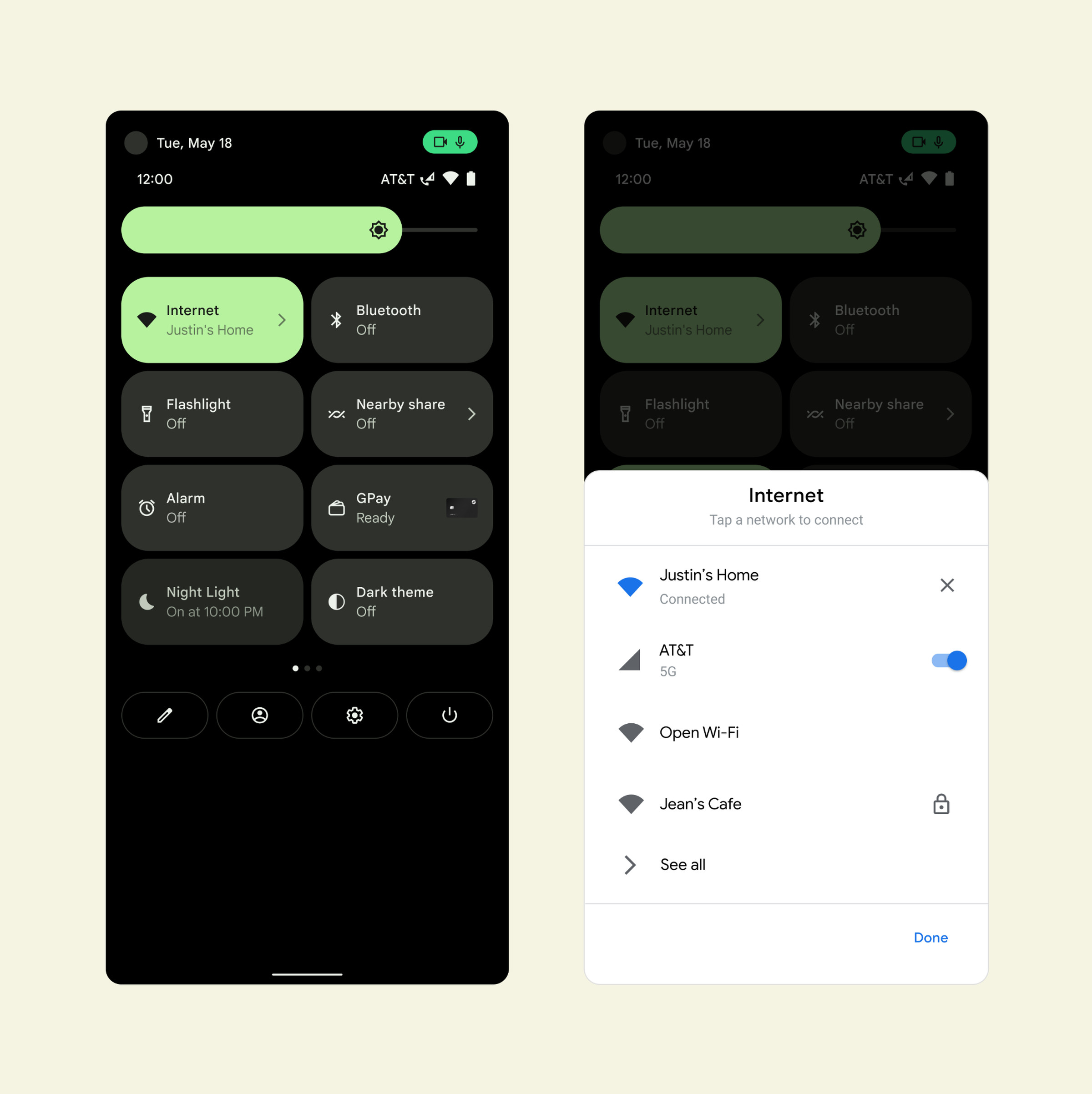 The new Internet settings in Android 12