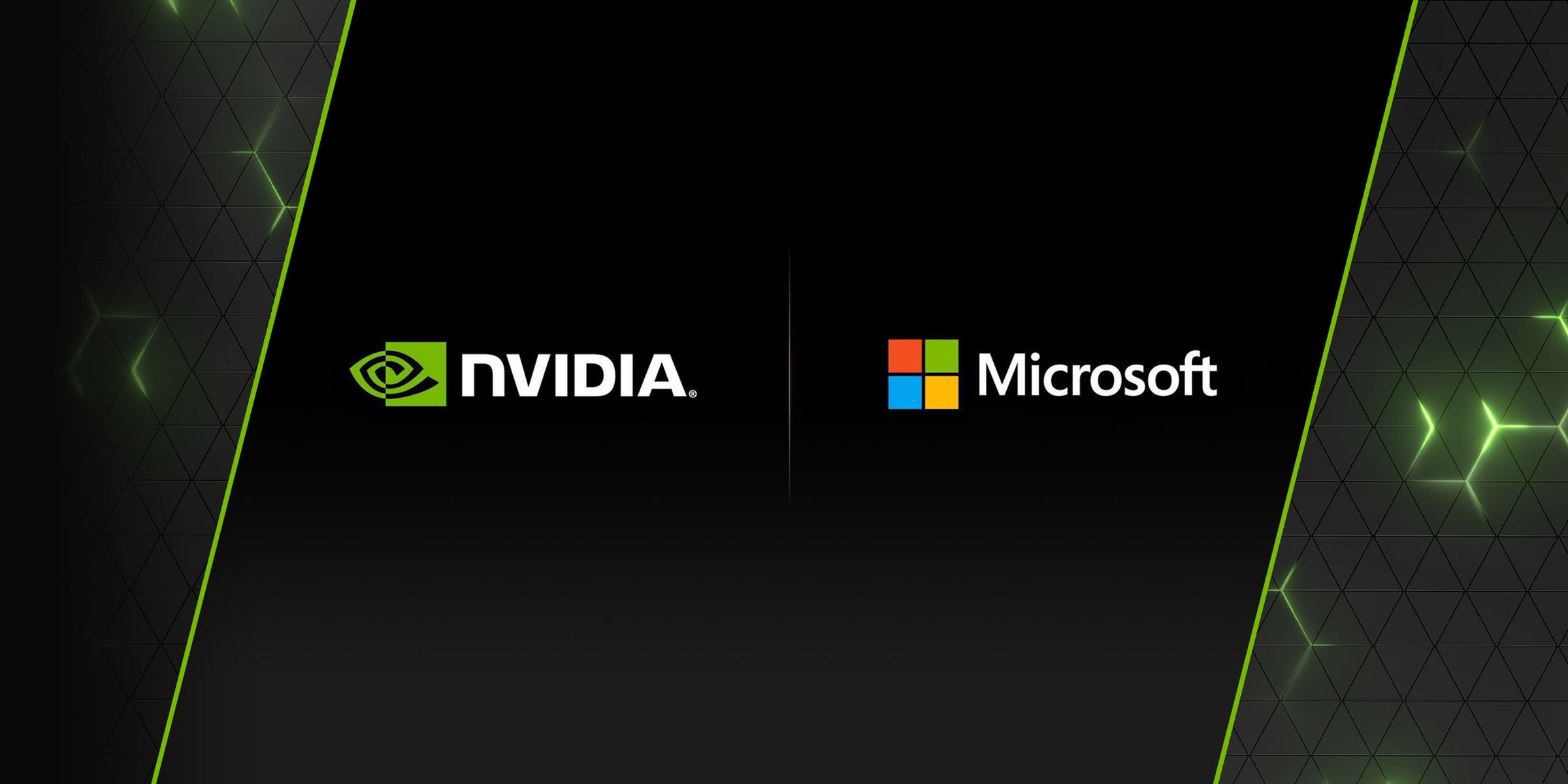 Illustration of Nvidia and Microsoft logos