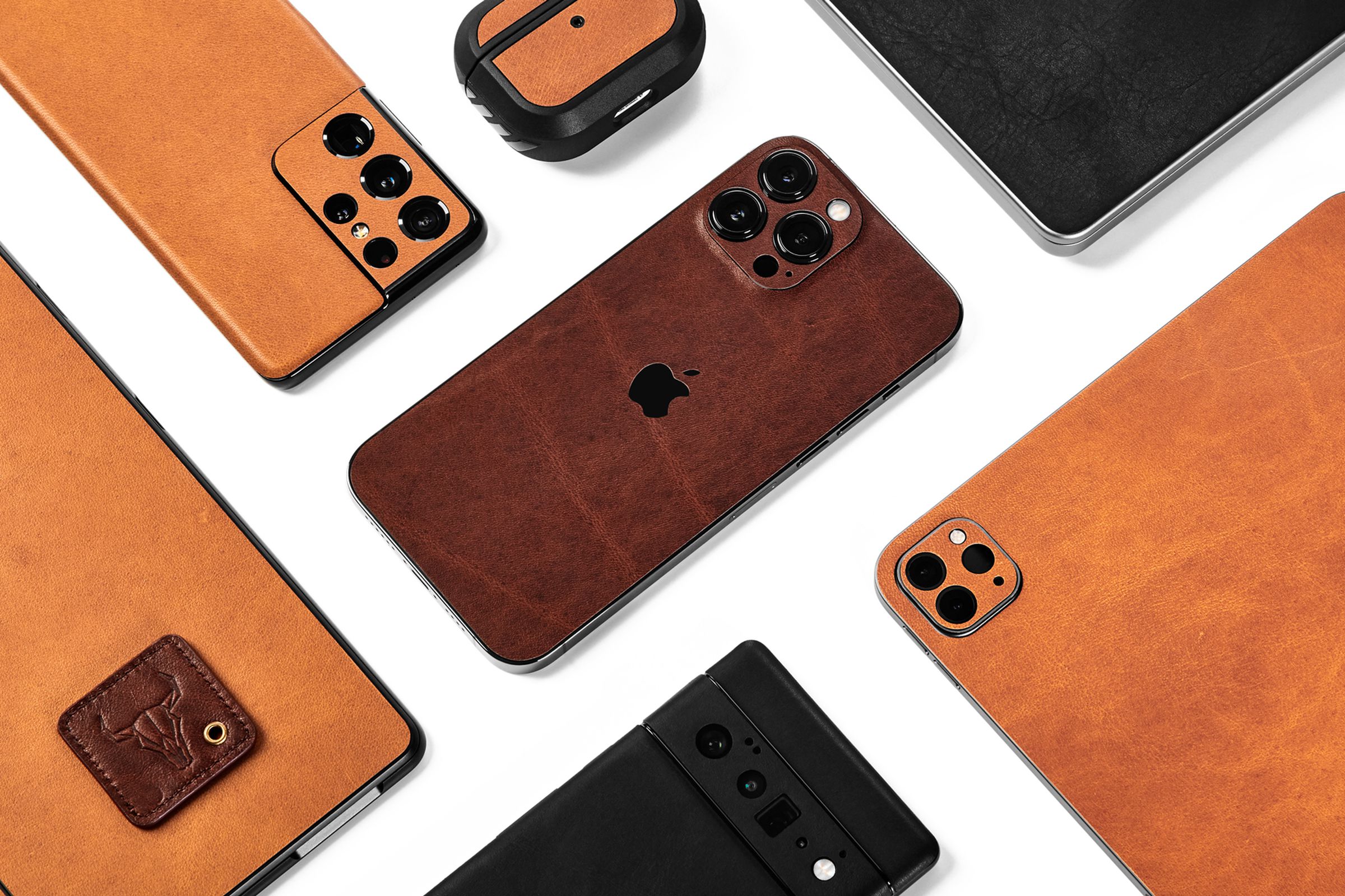 Dbrand’s leather collection of skins.