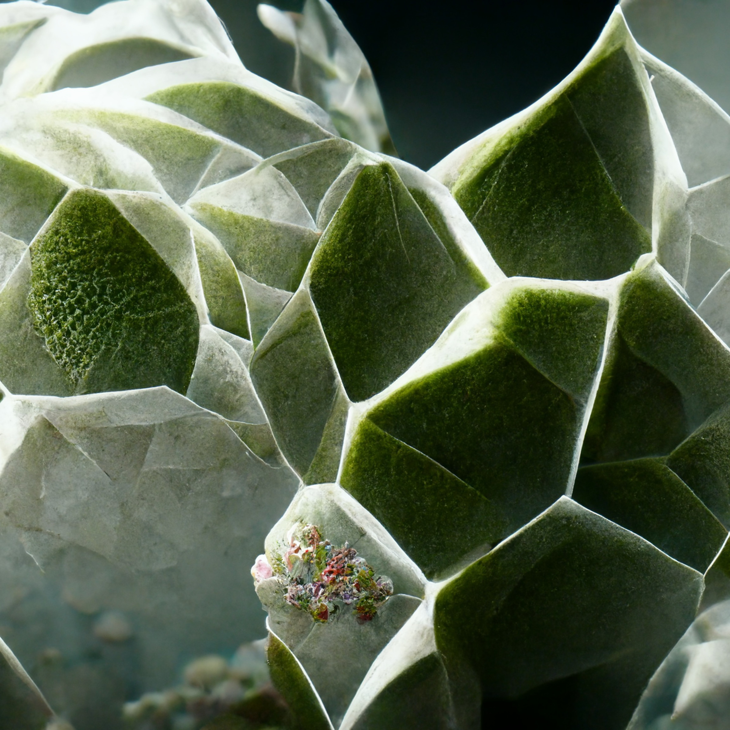 A Verge-generated application of a Midjourney prompt for “futuristic succulents.”
