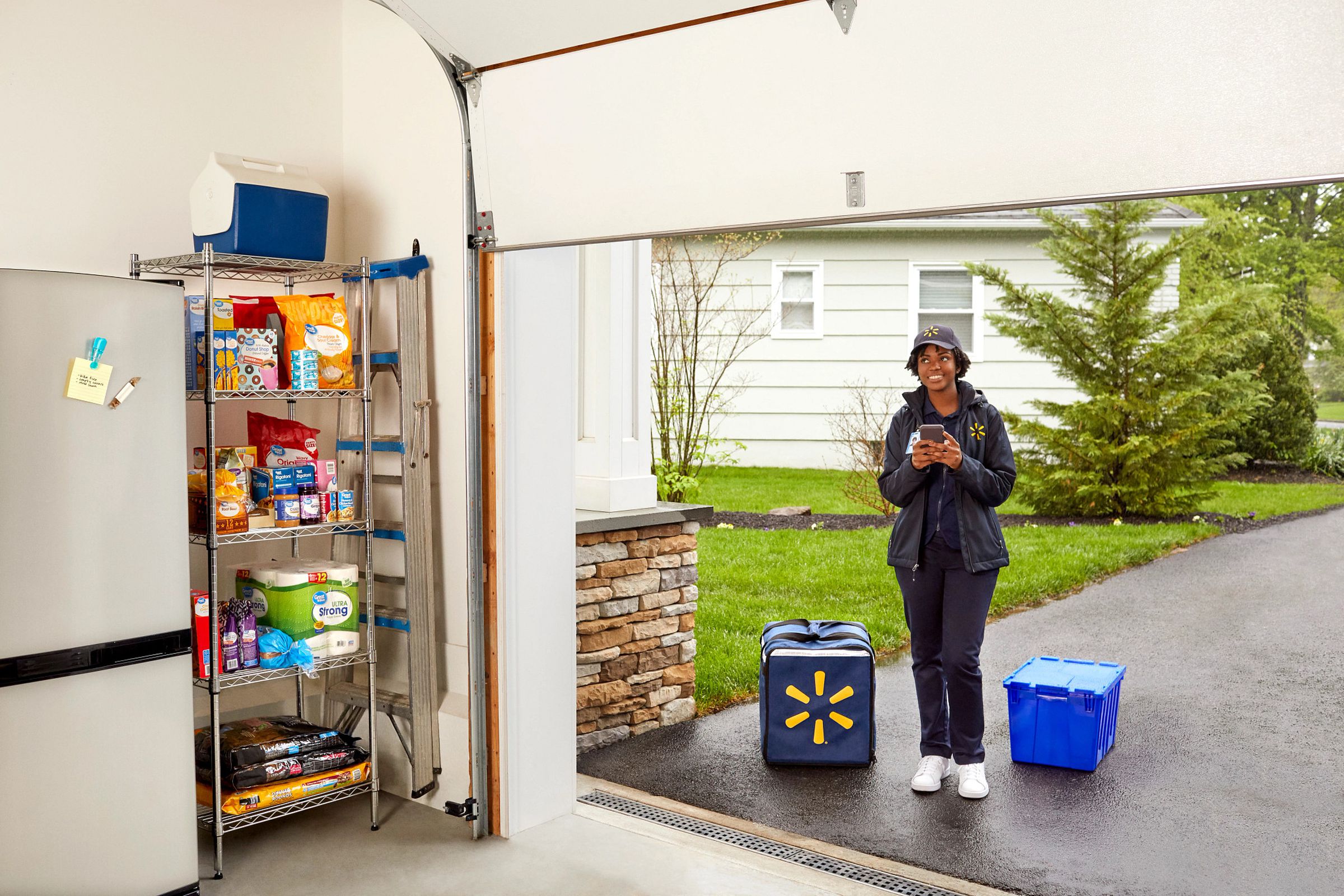 Walmart can deliver your groceries to your garage.