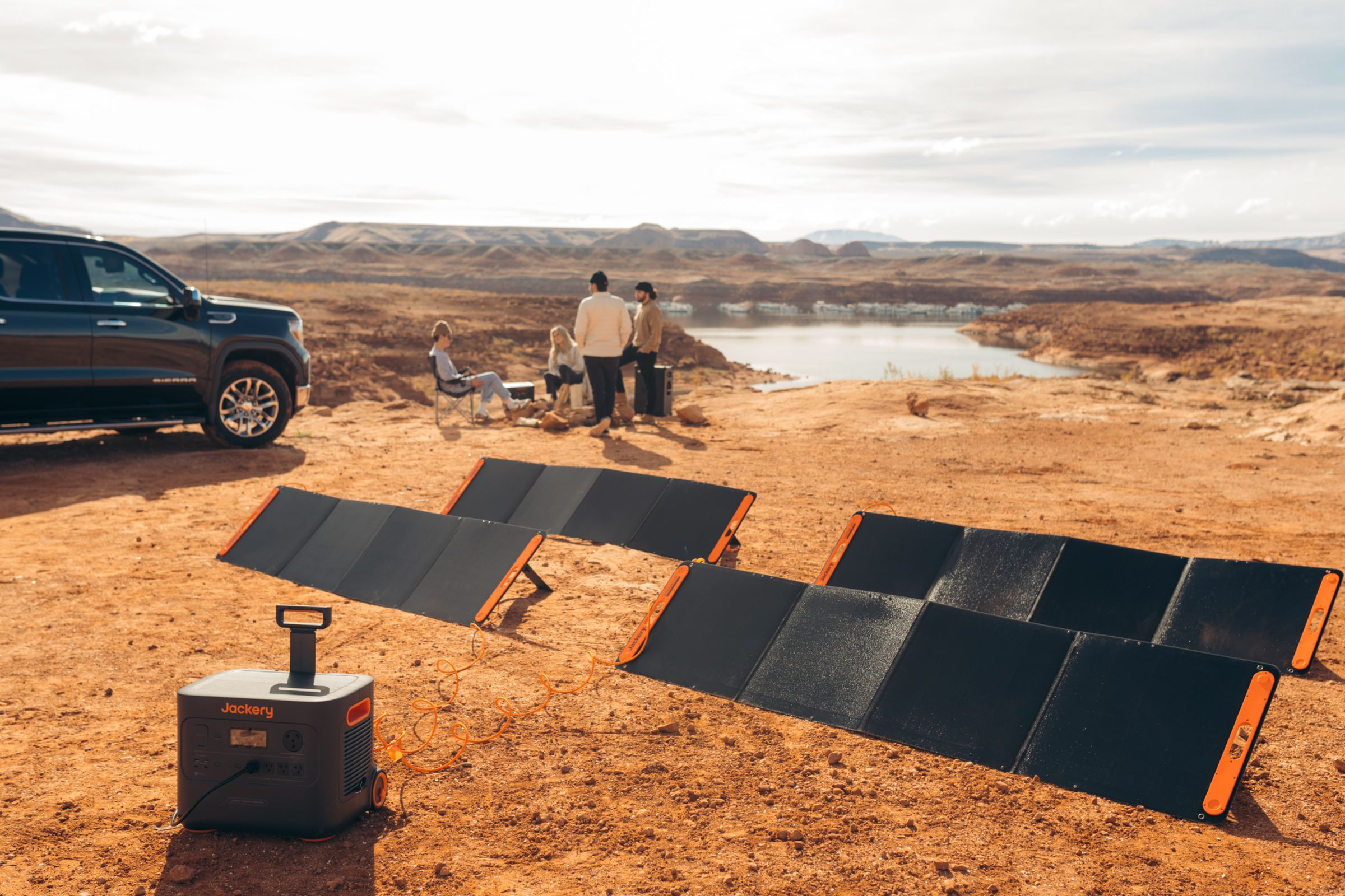 You can plug up to six solar panels into the Jackery Explorer 3000 Pro to fully charge the battery in less than four hours if conditions are perfect (and they never are).