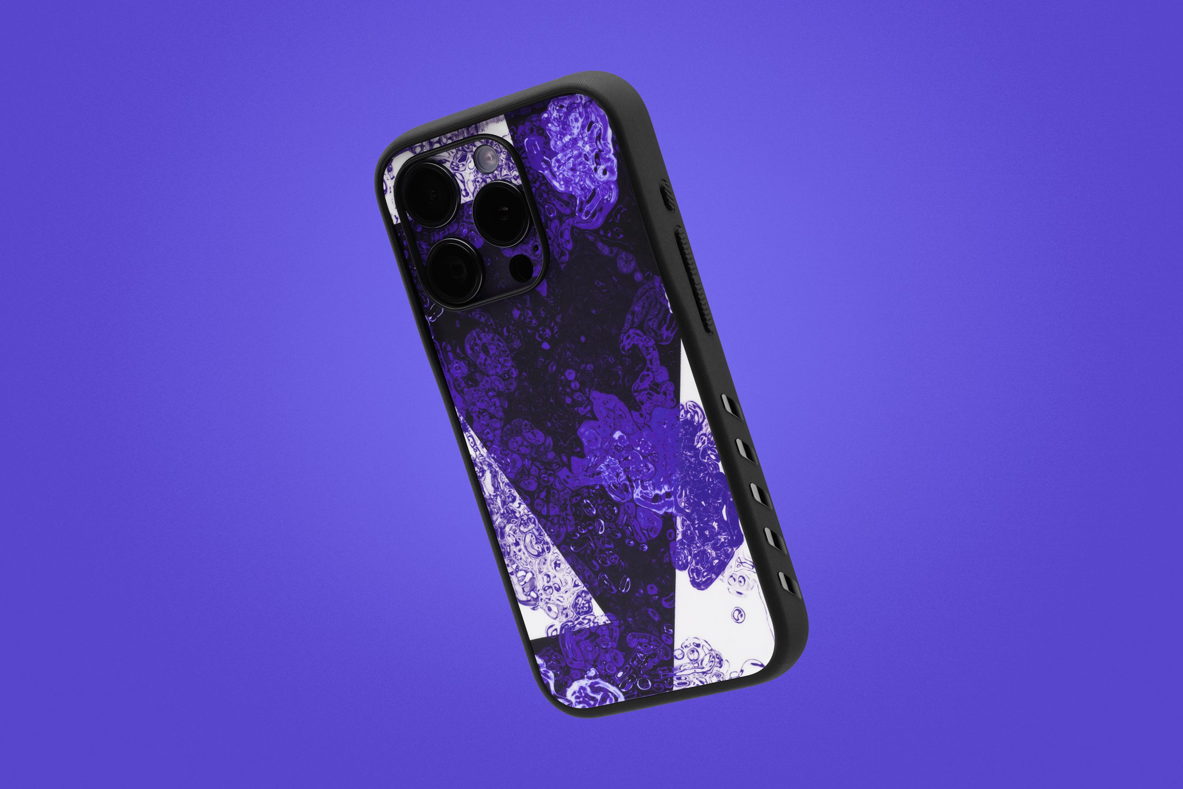 iPhone with dbrand Grip case and Monogram skin
