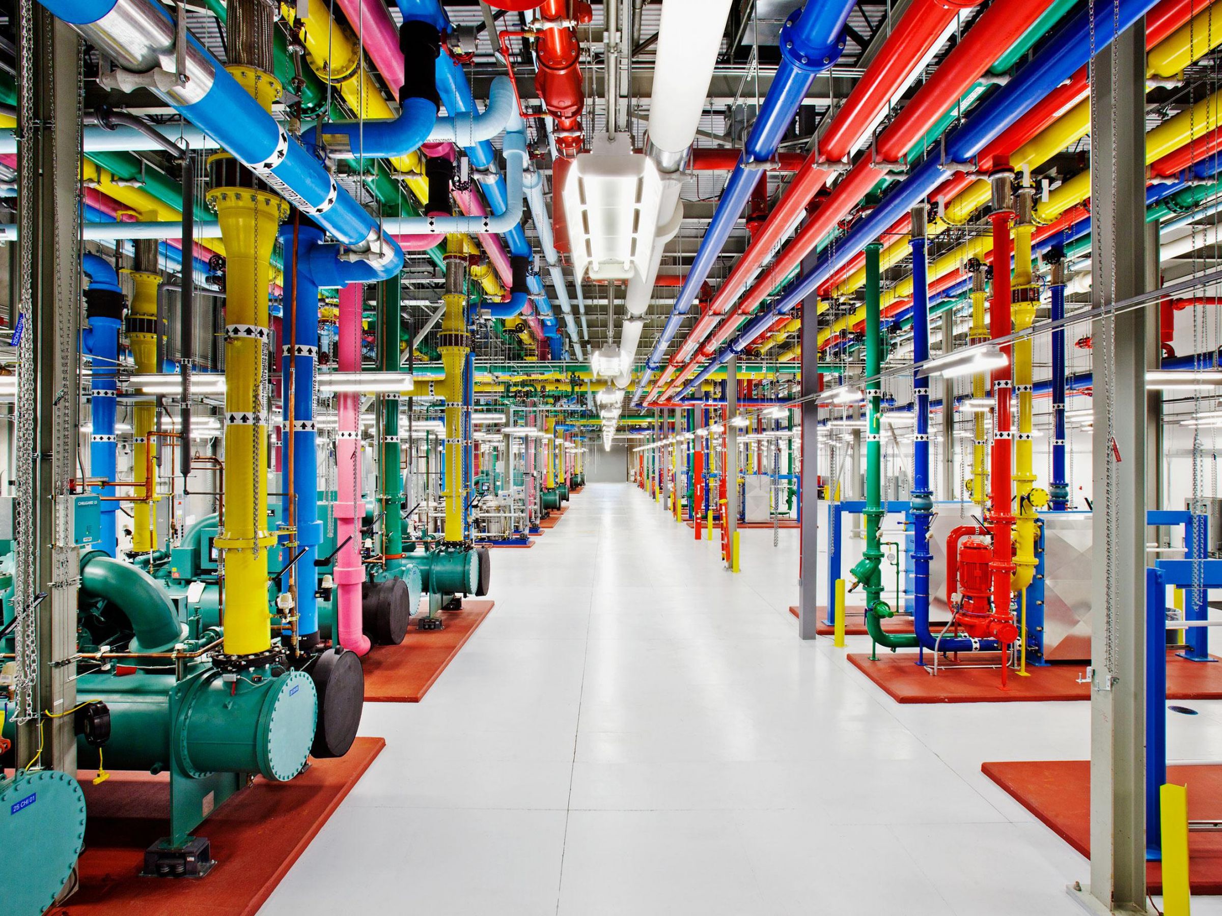 Inside a Google data center.
