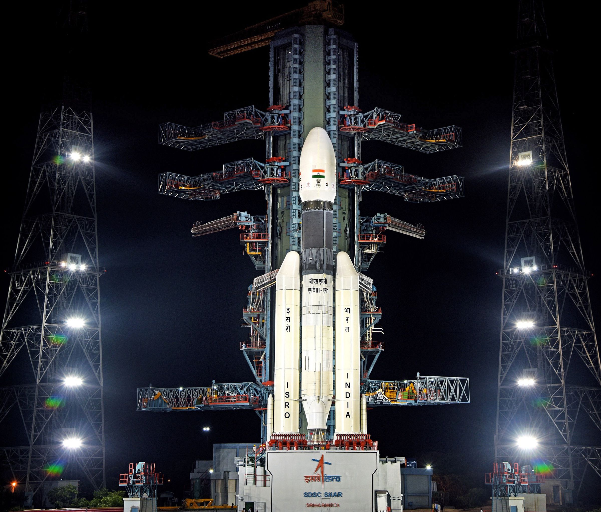 The Indian GSLV MK-III that took the Chandrayaan-2 vehicles into space