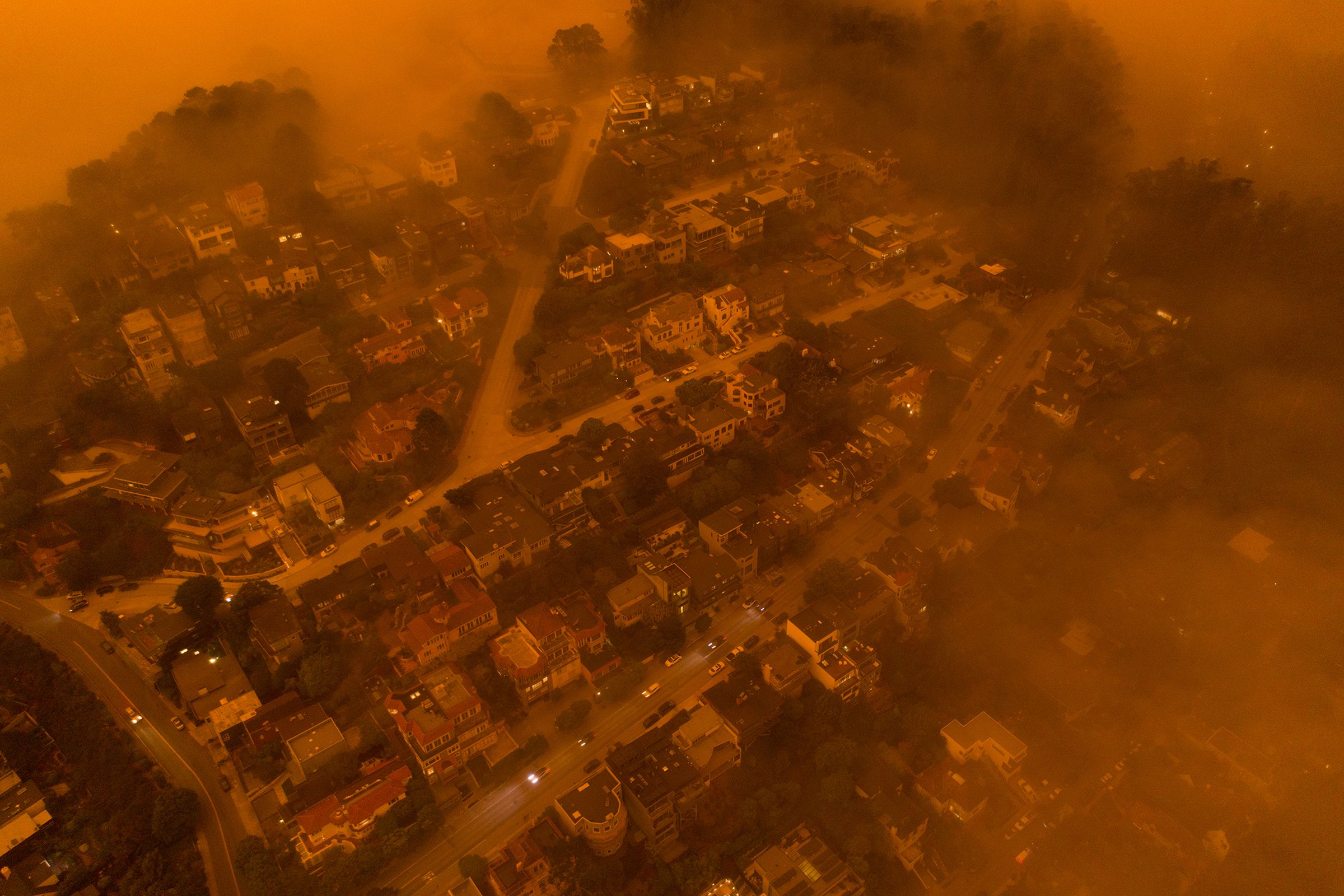 Nearby wildfires blanketed San Francisco with smoke and turned skies orange during the 2020 fire season. Verge video director Vjeran Pavic took these pictures of San Francisco and Sutro Tower using a drone on September 9th, 2020.