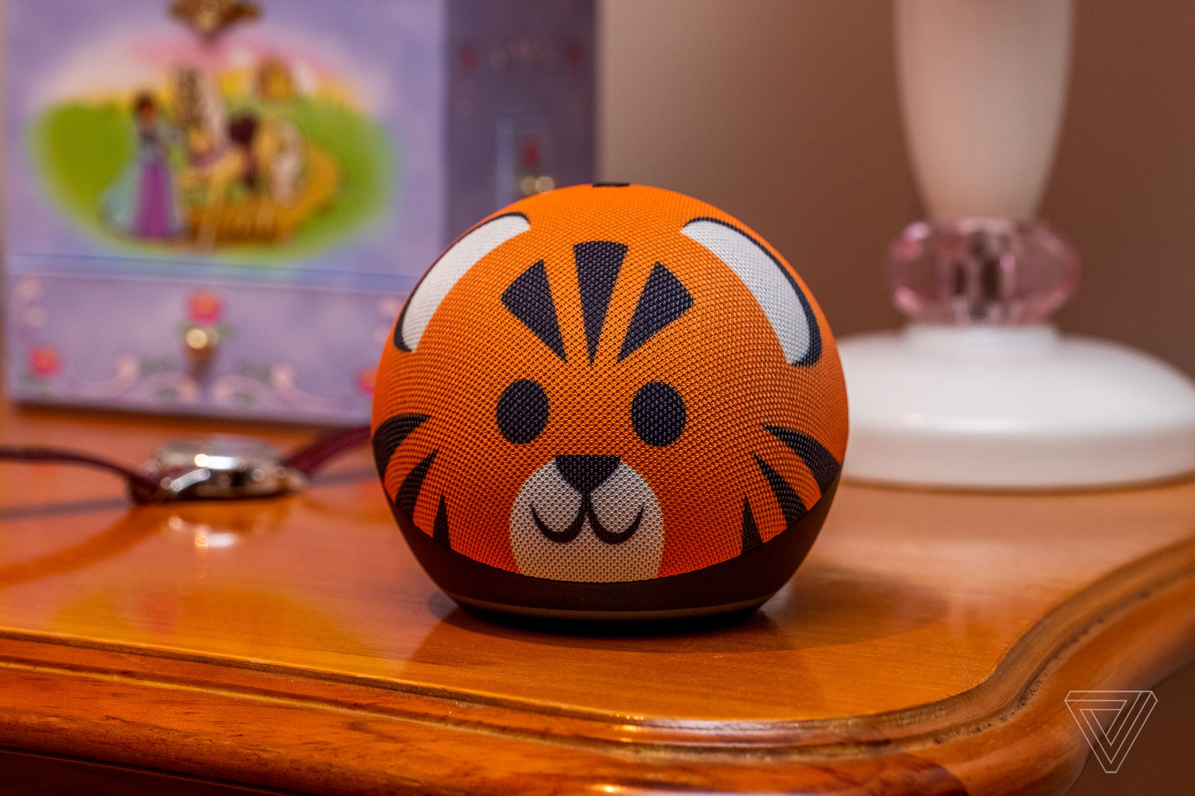 The new Kids Edition Echo Dot is available in a tiger or panda design.