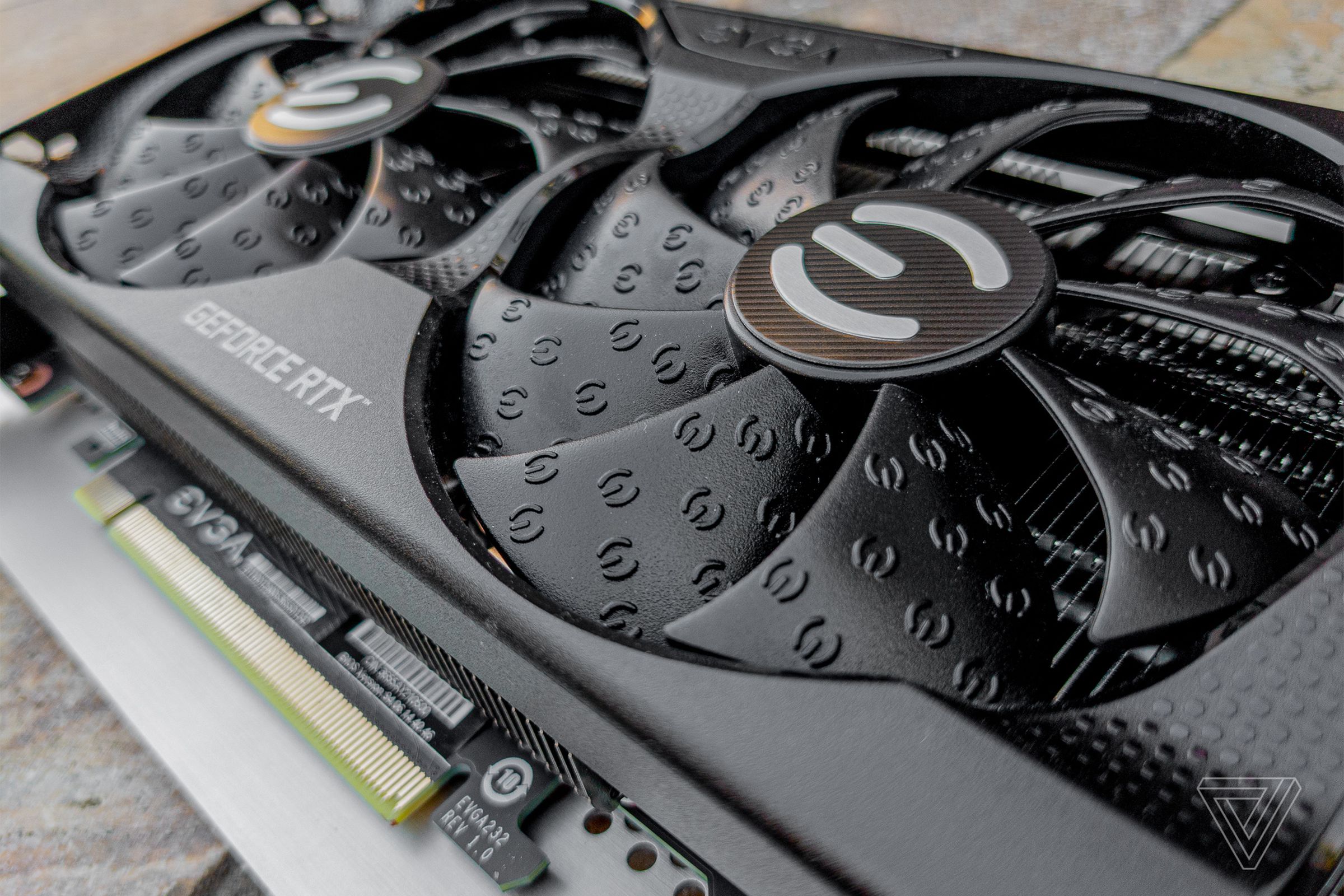 EVGA’s RTX 3060 comes with a lot of embossed “E” symbols.