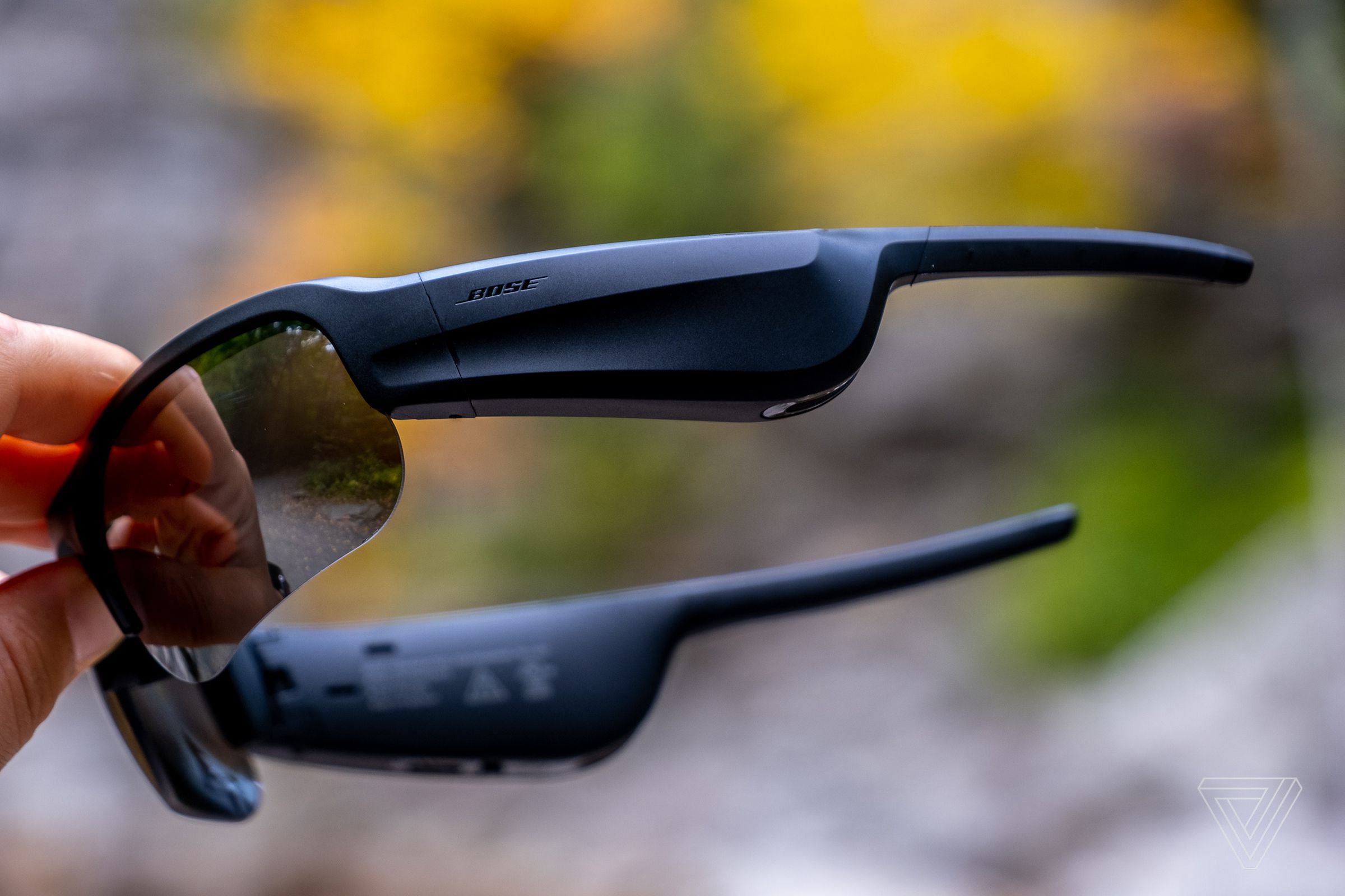 A close-up image of Bose’s Frames Tempo audio sunglasses.