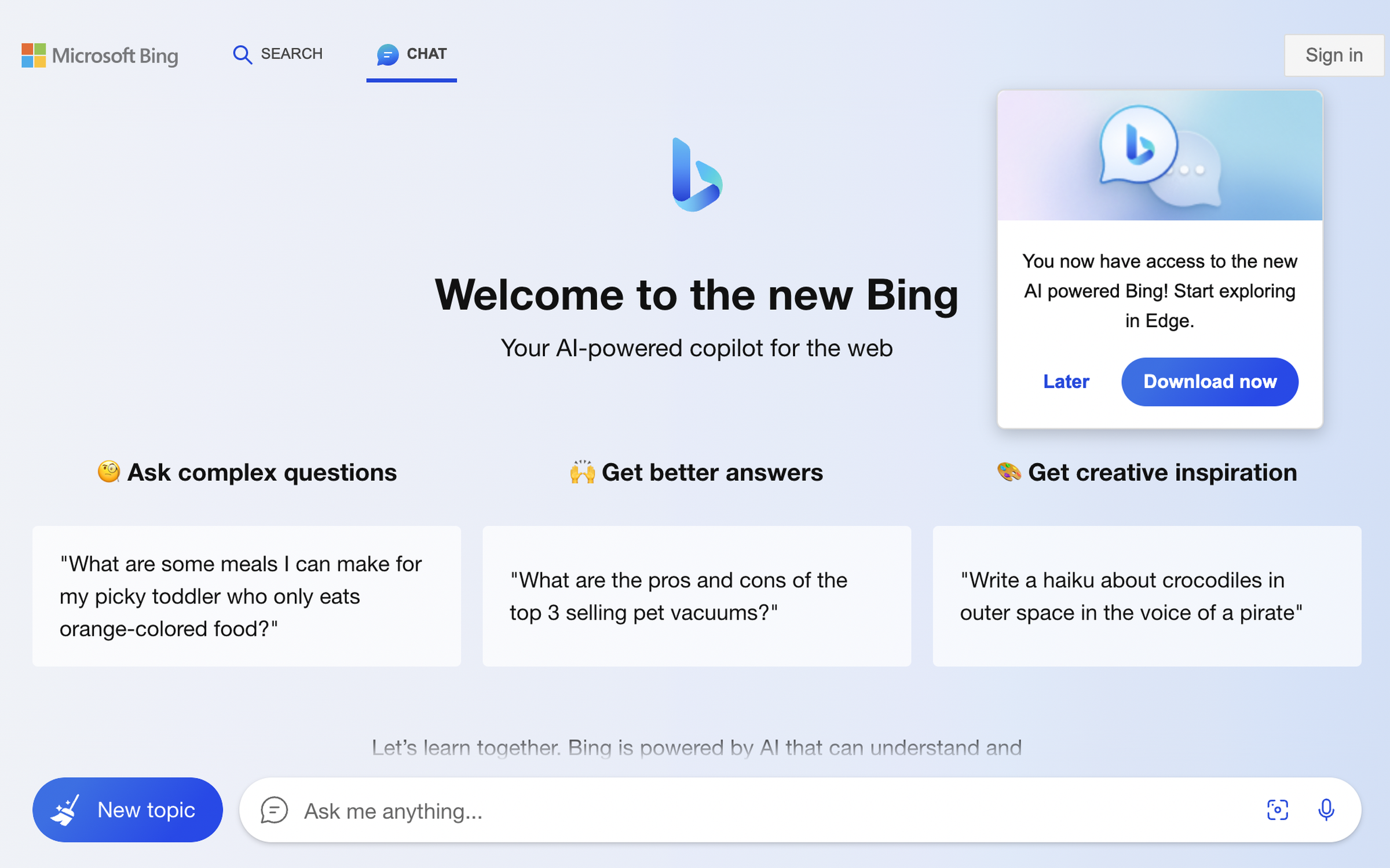 Microsoft first launched its big AI efforts inside Bing a year ago.