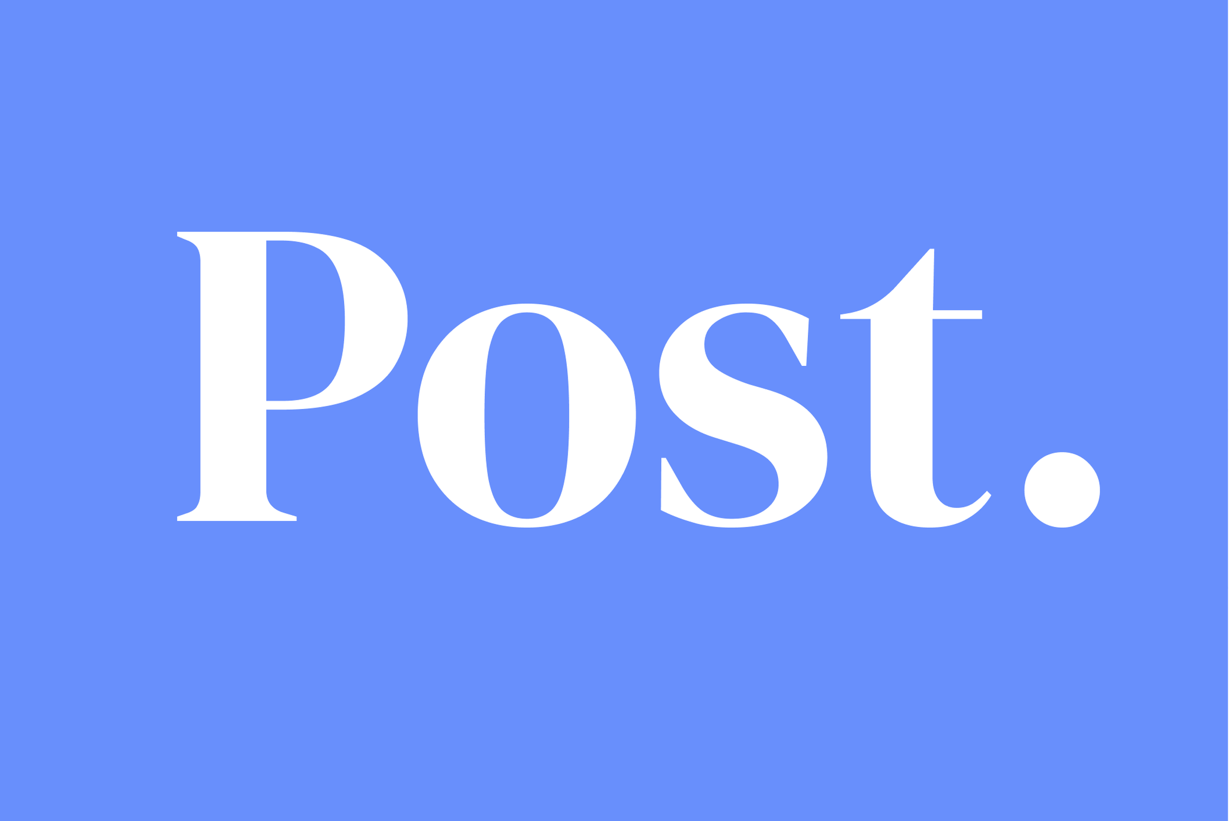 An image showing the logo for Post on a purple background