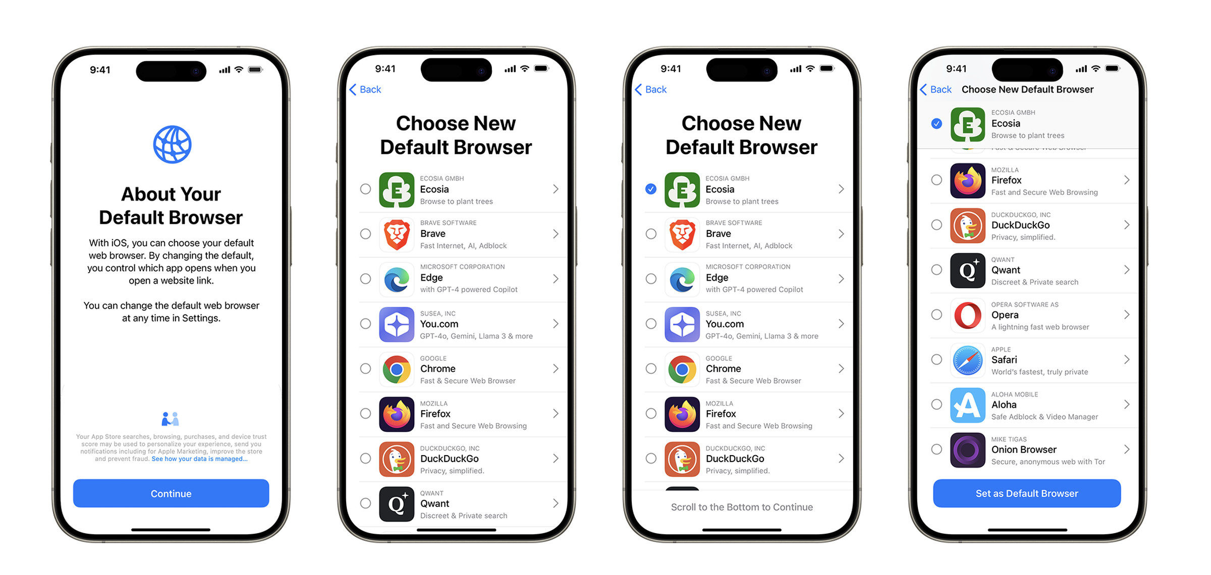 Apple is adding more detail to its browser choice screen.