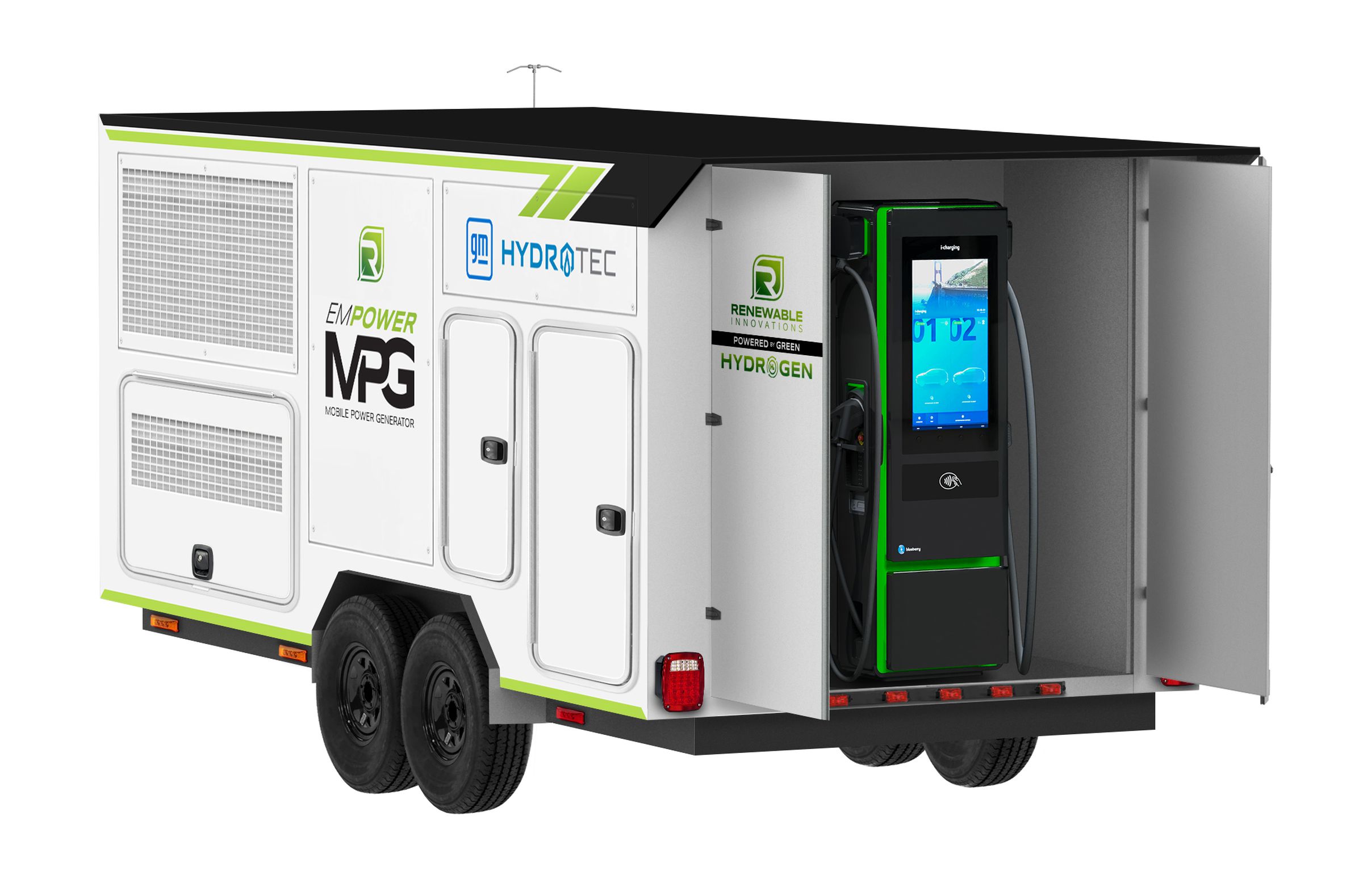 GM’s Mobile Power Generator can fast-charge EVs without having to expand the grid or install permanent charge points in places where there is only a temporary need for power