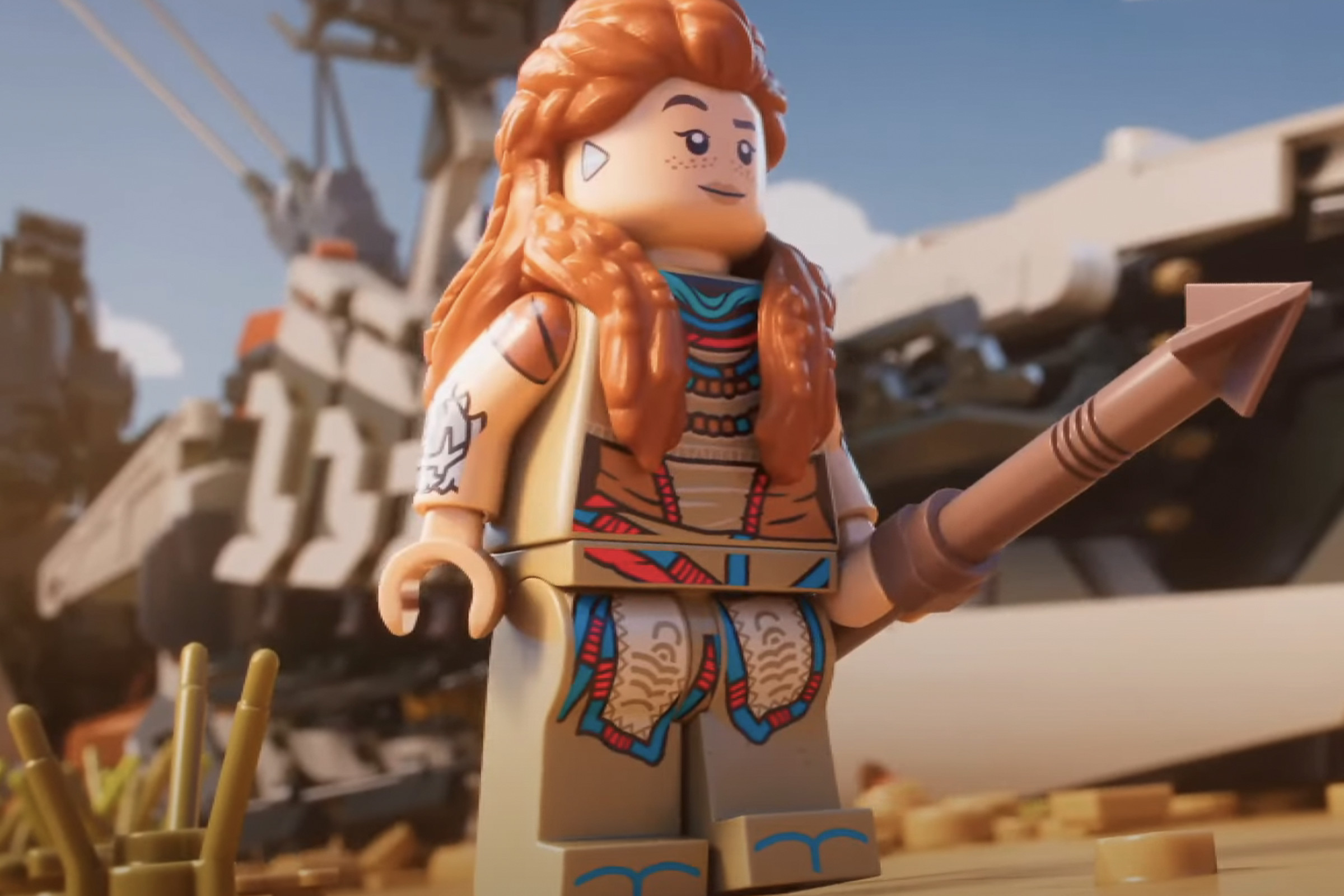 A screenshot from the video game Lego Horizon Adventures.