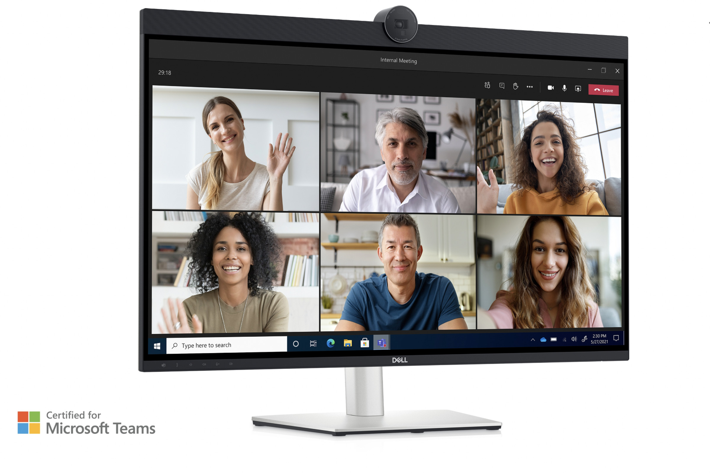Dell’s 32-inch display comes with a focus on video calls.